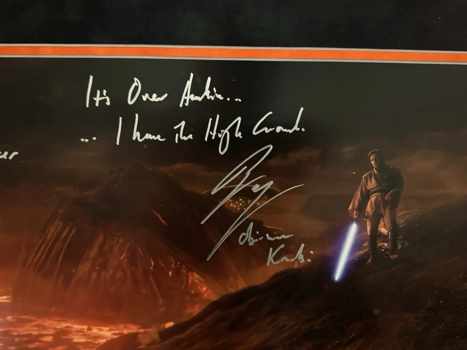 Hayden Christensen Ewan McGregor DUAL Signed 10x20 Framed Photo Star Wars SWAU, изображение 3