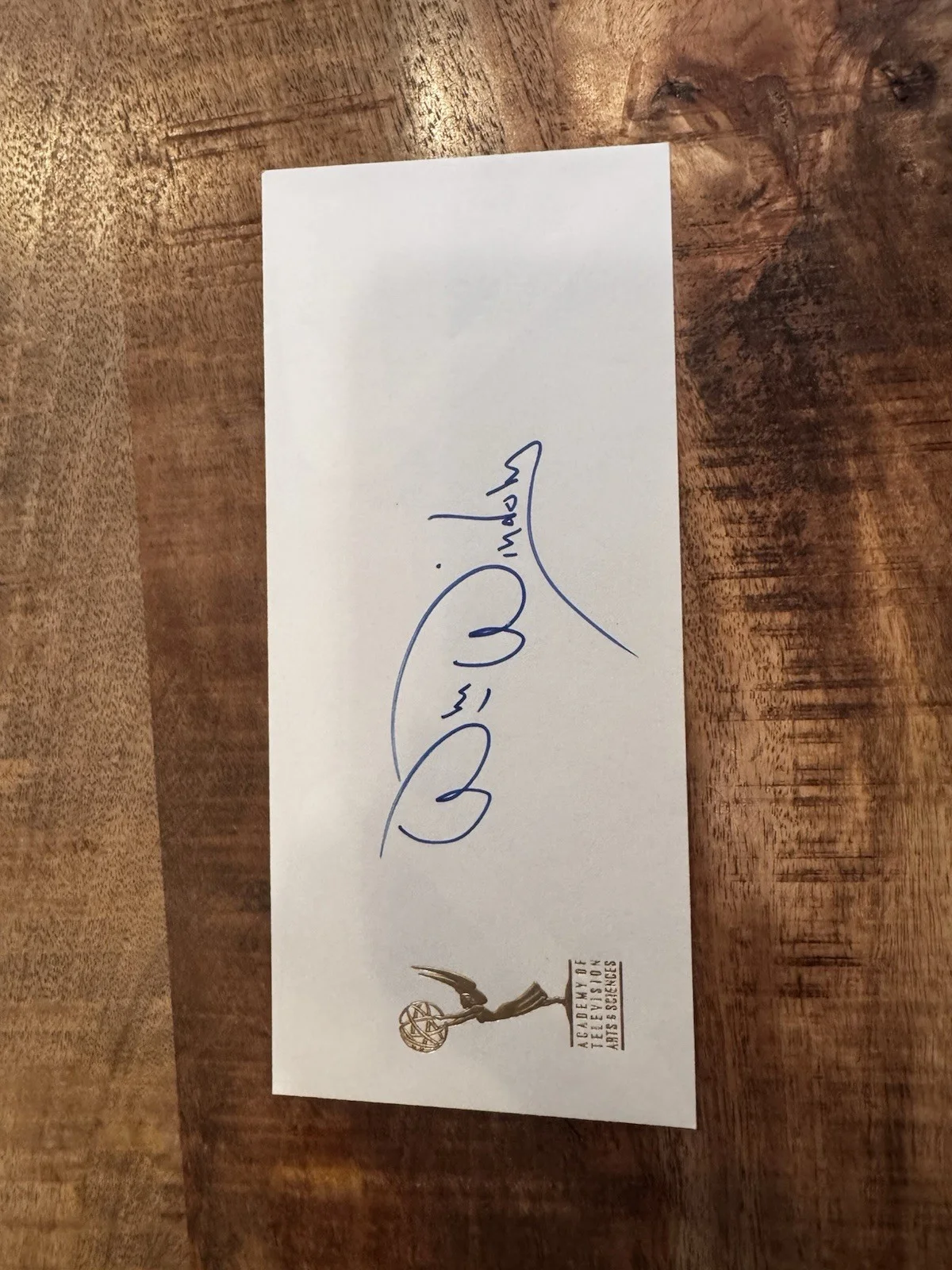 William Windom Signed Academy Envelope, image 2