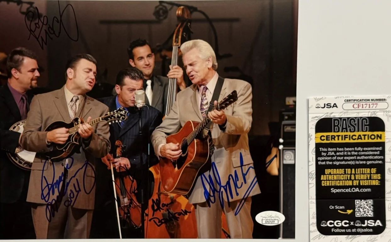 Del McCoury Band Signed 8x10 Photo Multi Autograph Bluegrass JSA COA CF17177, изображение 2