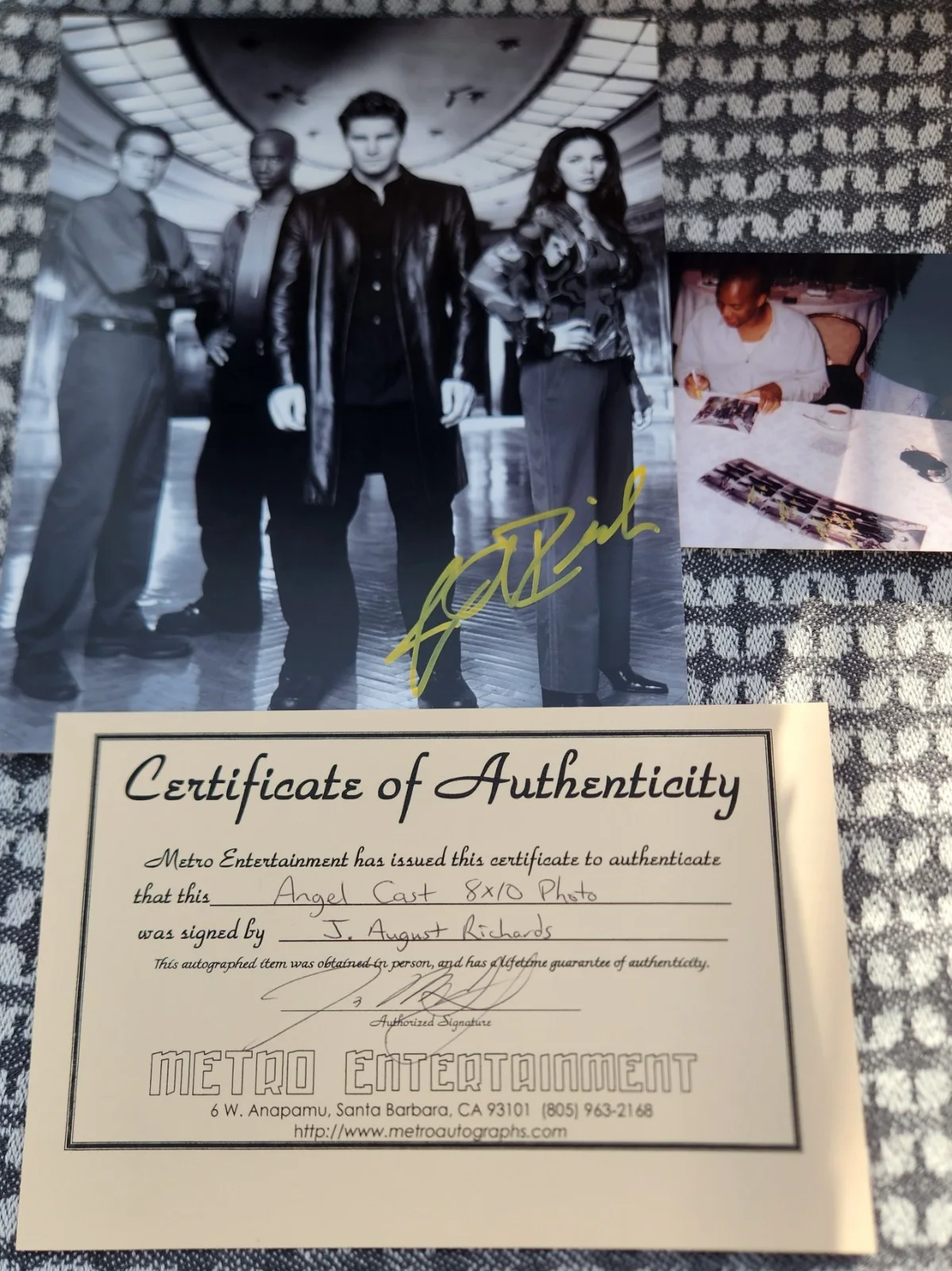 J. August Richards — Angel Original Television Cast Signed 8x10 Photo w/ COA by J. August Richards, image 2