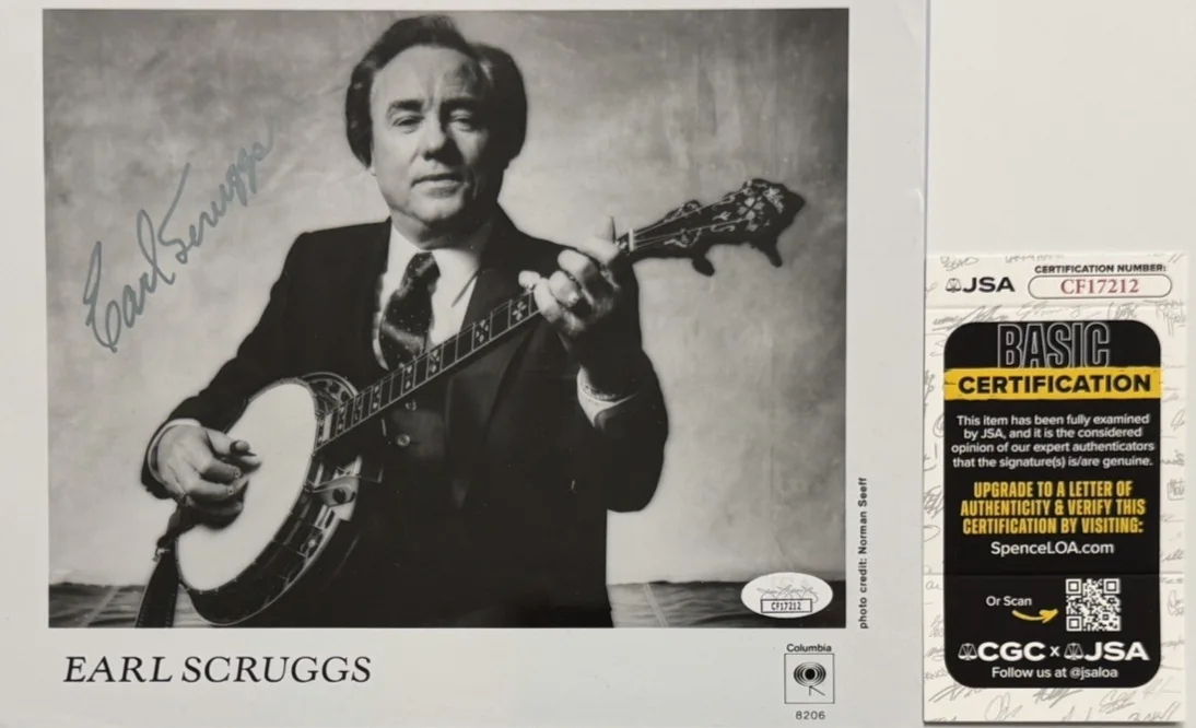 Earl Scruggs Signed 8x10 Photo Autographed Banjo Bluegrass Legend JSA COA, image 4