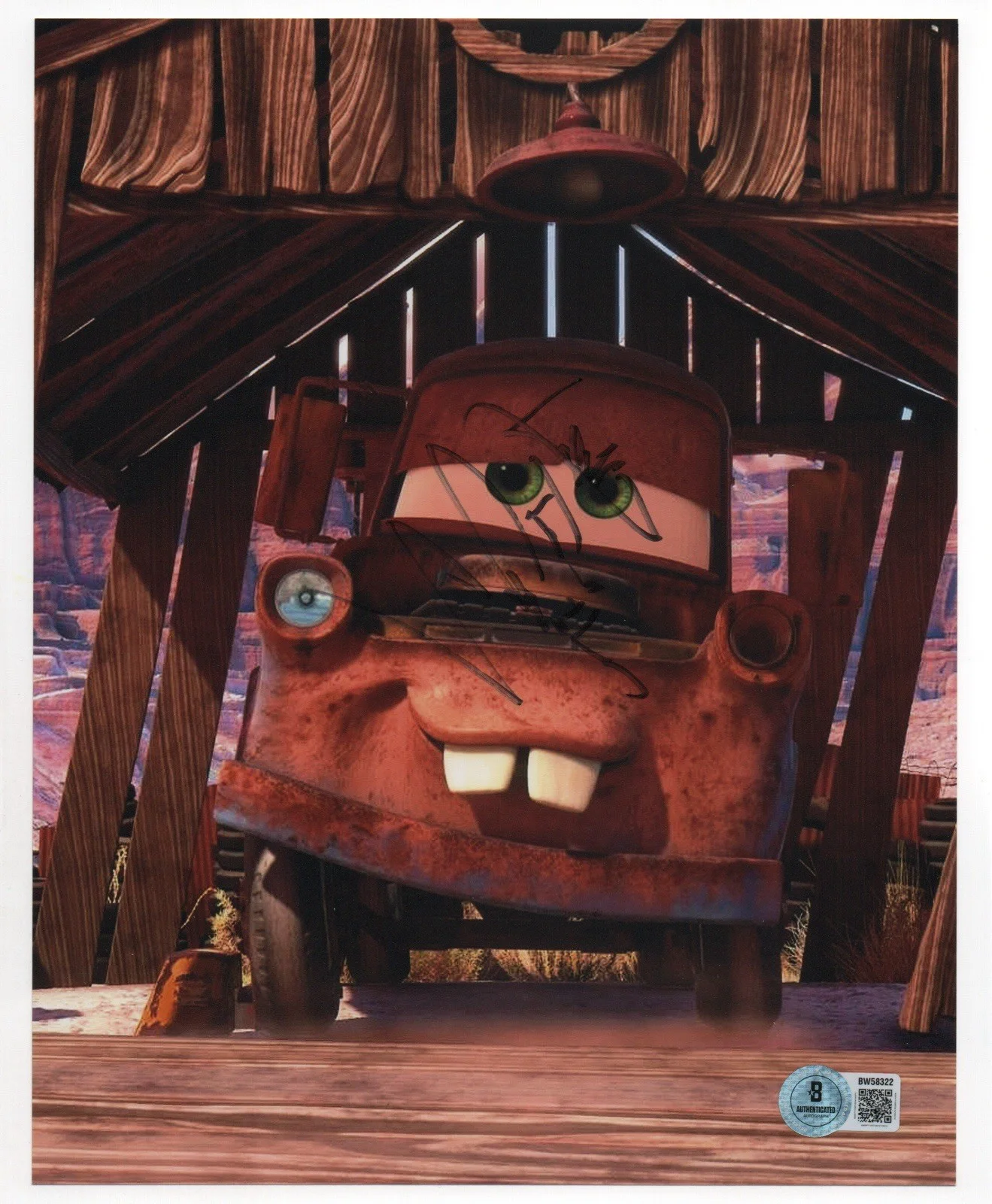 Larry The Cable Guy — Larry The Cable Guy autographed signed 8x10 photo Beckett BAS COA Tow Mater CARS