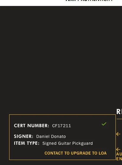 Daniel Donato Signed Guitar Pickguard Autographed Cosmic Country JSA COA CF17211, изображение 3