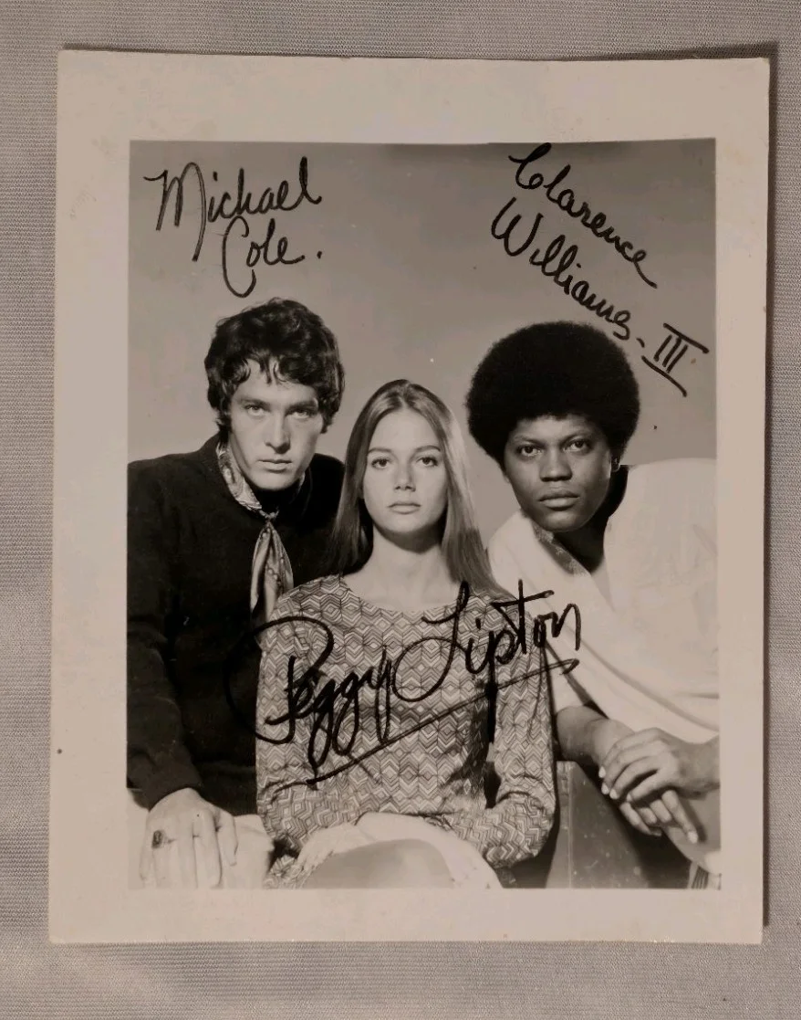 Michael Cole, Clarence Williams III, Peggy Lipton — Original Signed Photo Michael Cole Clarence Williams III Peggy Lipton Television