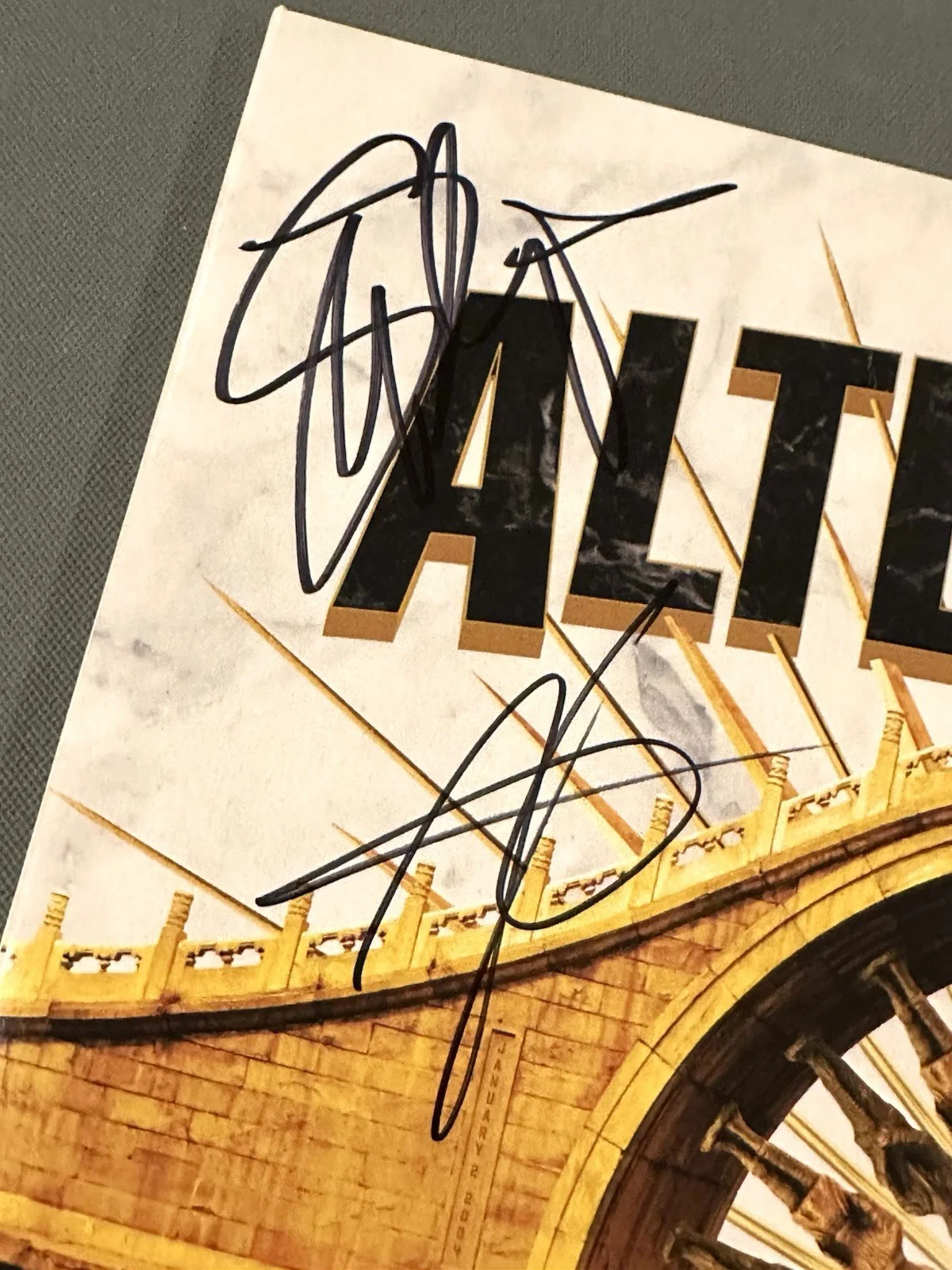 Alter Bridge Signed Pawns & Kings Yellow Colored Vinyl Record Myles +3 JSA COA, изображение 2
