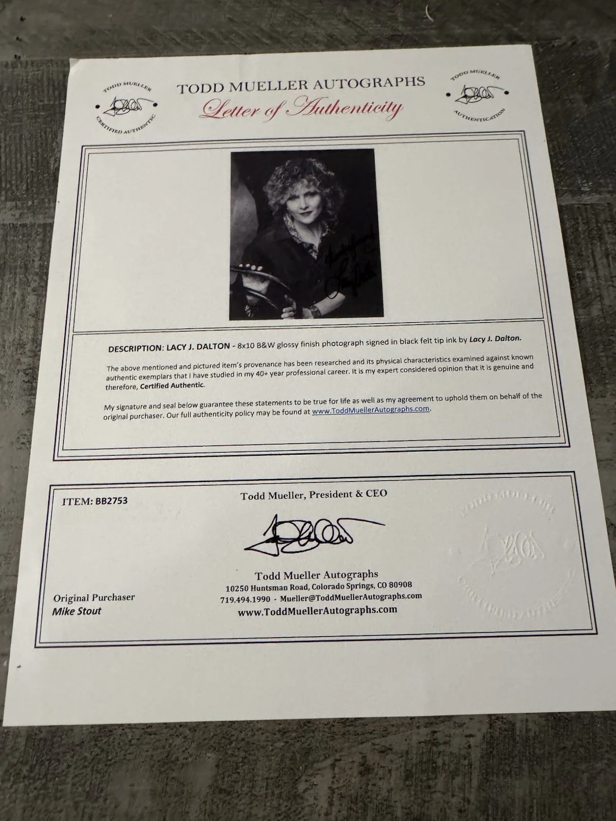 LACY J. DALTON Signed Autographed 8x10 Photo..COUNTRY MUSIC LEGEND..COA, изображение 2