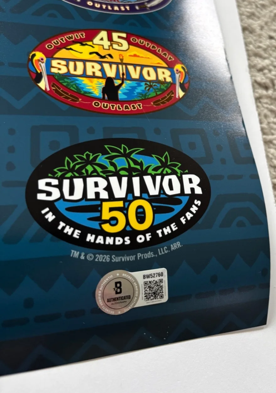 JEFF PROBST SIGNED SURVIVOR OFFICIAL 18x24 POSTER PHOTO TV HOST SEASON 1 50 BAS, изображение 4