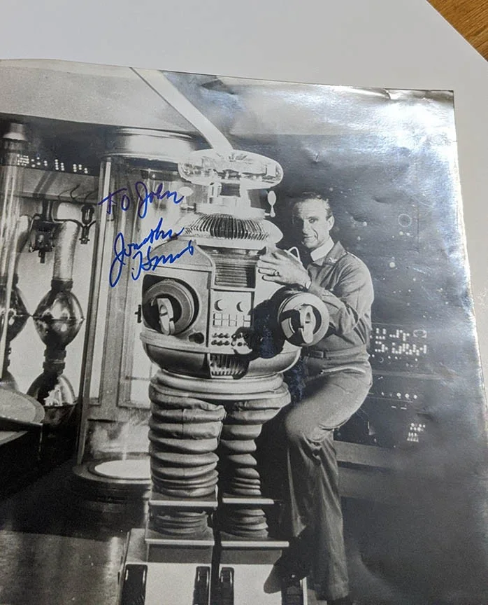 Jonathan Harris — Lost In Space Jonathan Harris Signed Autograph Photo Dr. Zachary Smith Robot, image 4