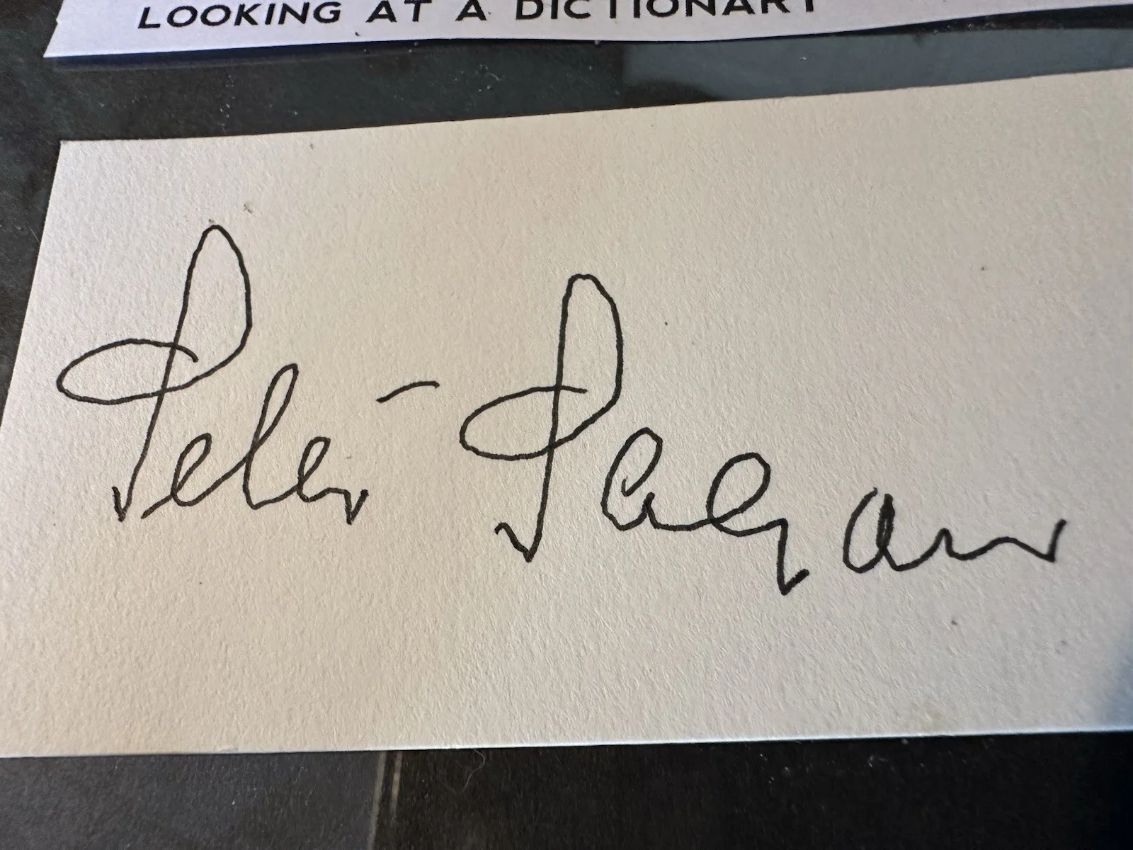Peter Pagan 1921-1999 Actor Signed Autographed 2" x 3 1/2" Card, image 3