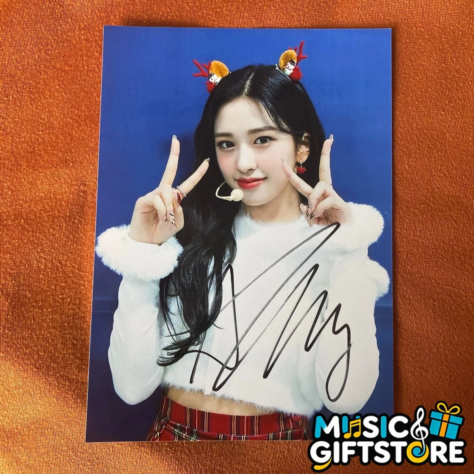IVE An YuJin Autographed Signed Photo Autographs K-POP Collectibles 2024E #MUGS, изображение 4