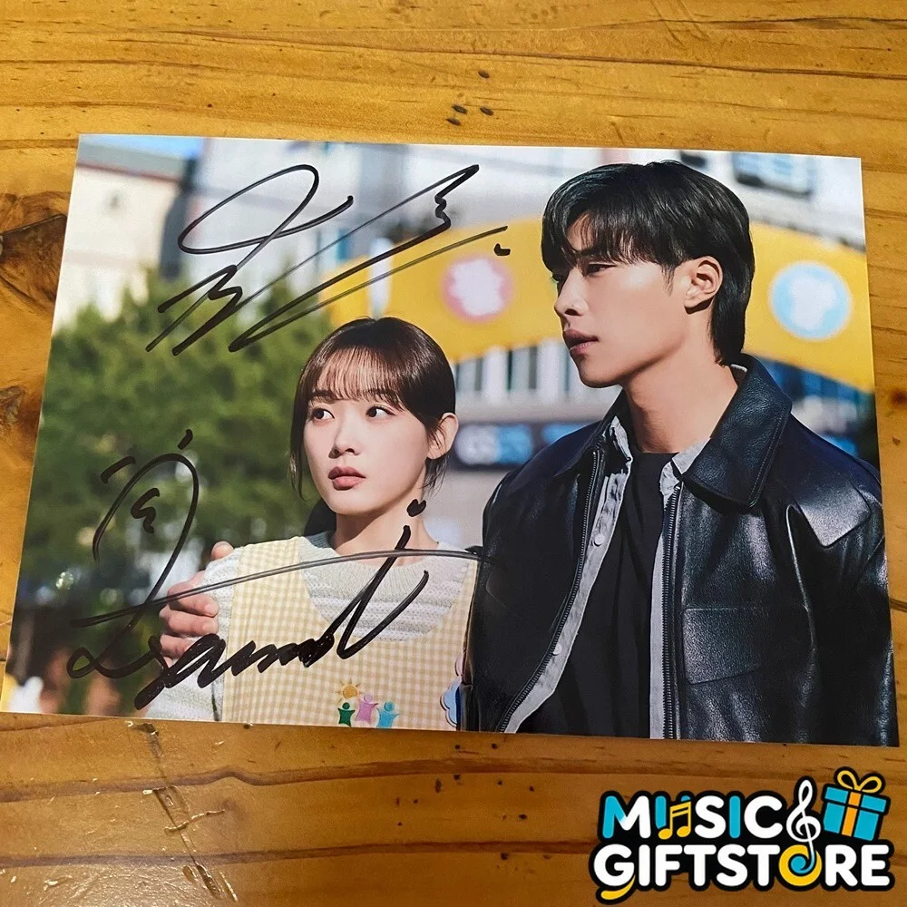 Mr.Plankton Woo Do-hwan Lee Yu Mi Autographed Signed Photo 4*6 K-POP 2024 #MUGS, image 4
