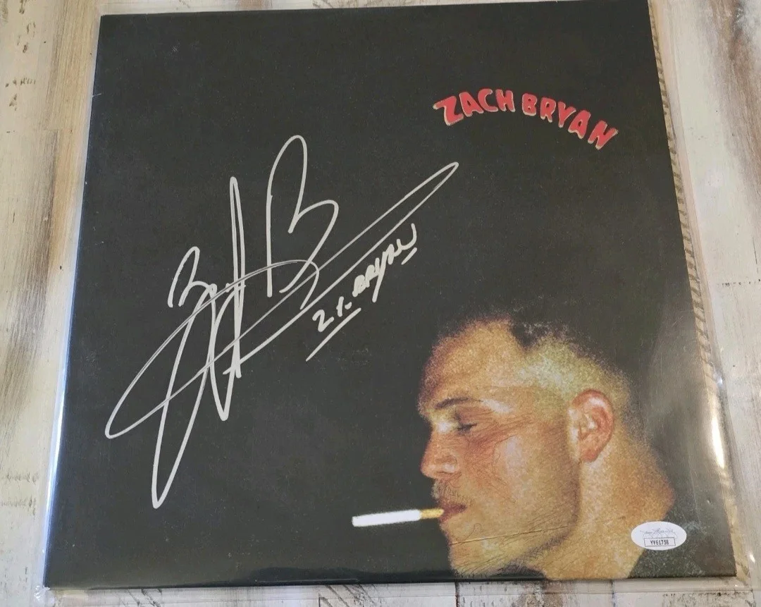 Zach Bryan SELF TITLED Vinyl Album Signed Autographed JSA Full Letter Country, изображение 2