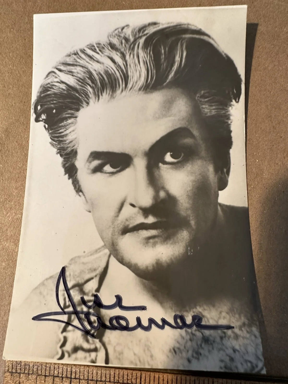 Jess Thomas Operatic Tenor Signed Photo Card Genuine Autograph Gevaert Postcard, изображение 2