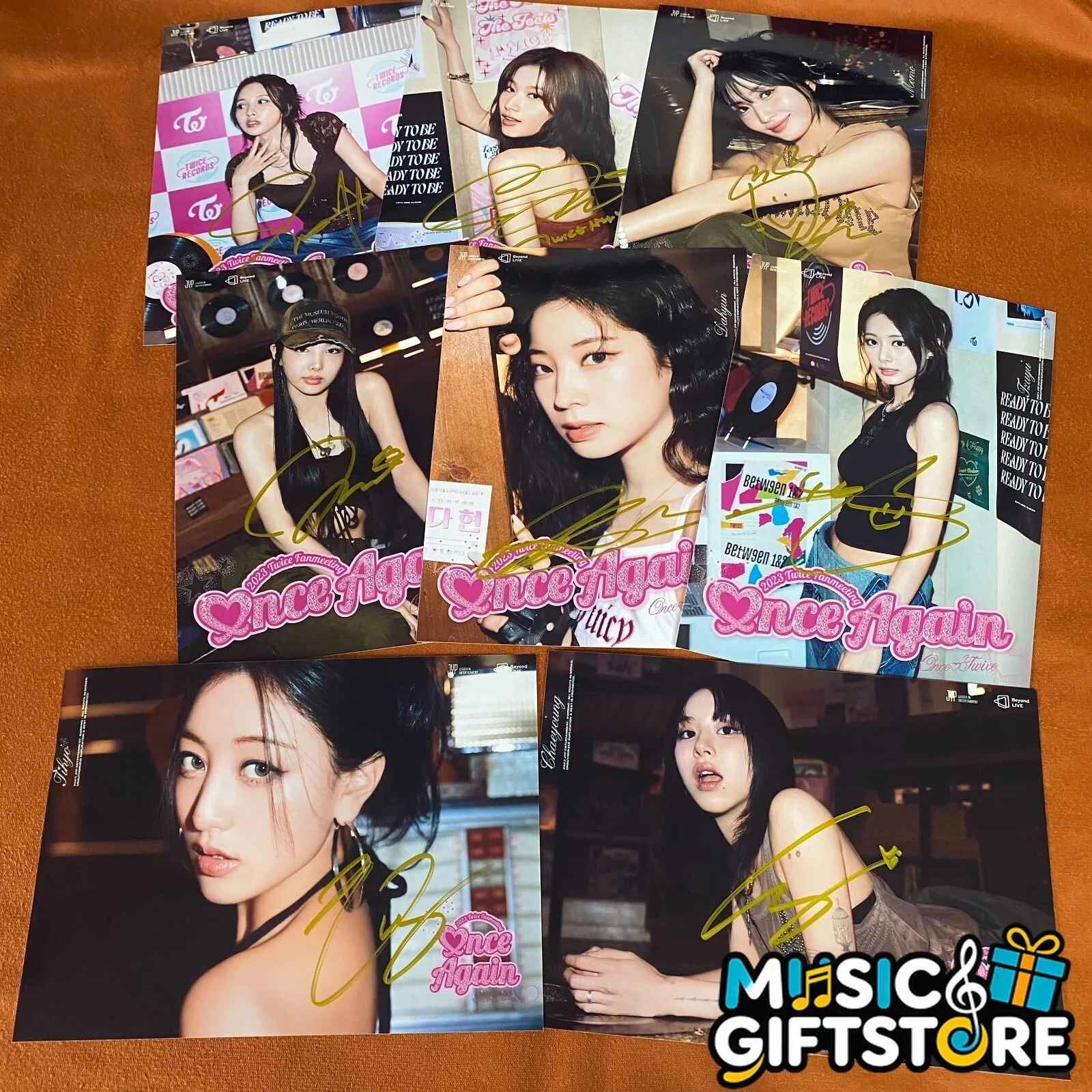 TWICE ONCE AGAIN Autographed Signed Photo 4*6 K-POP Collection 2024 #MUGS, изображение 2