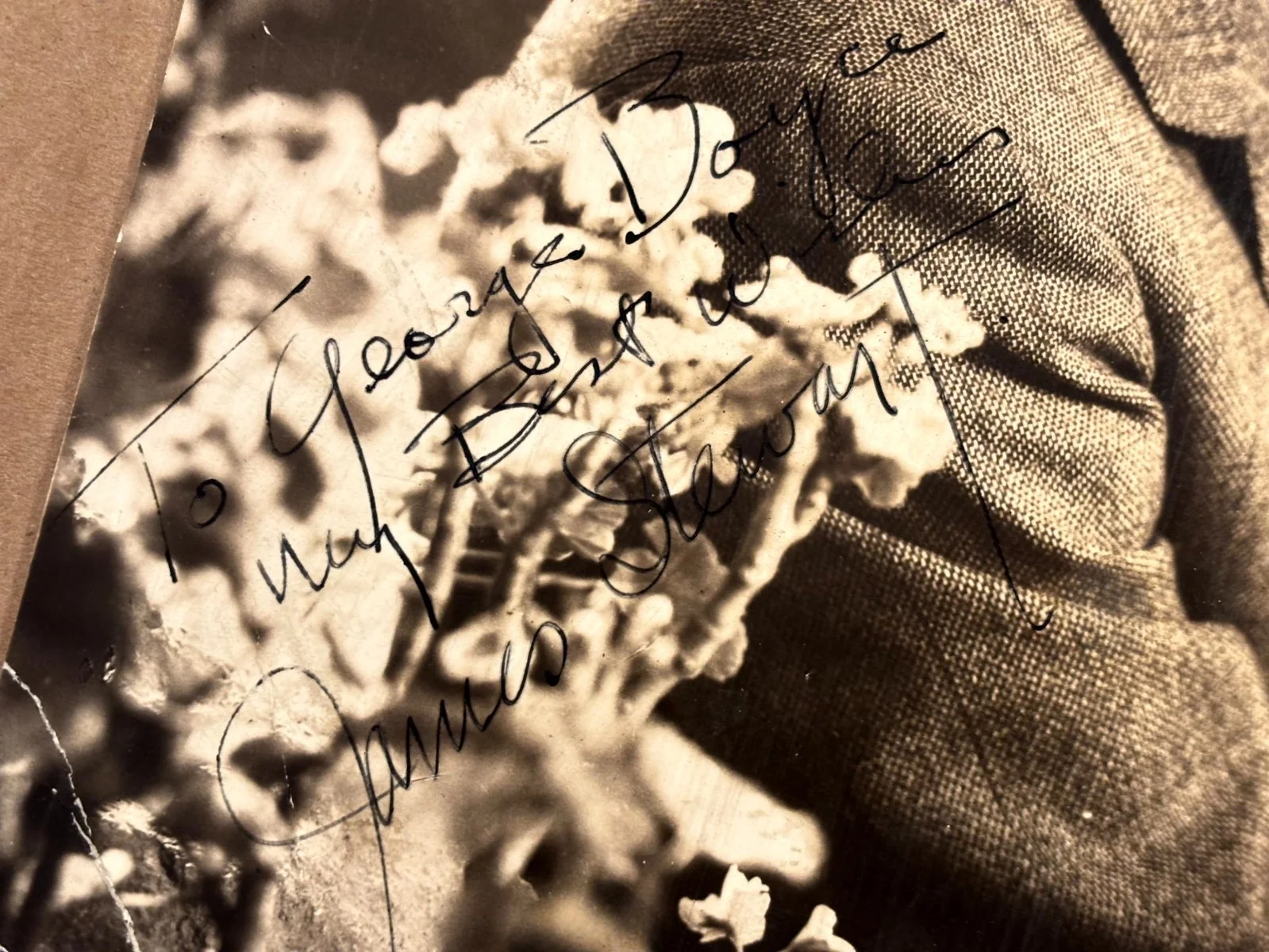 James Stewart Very Rare Very Early Autographed Oversize 10/13 Photo 40s MrSmith, изображение 5