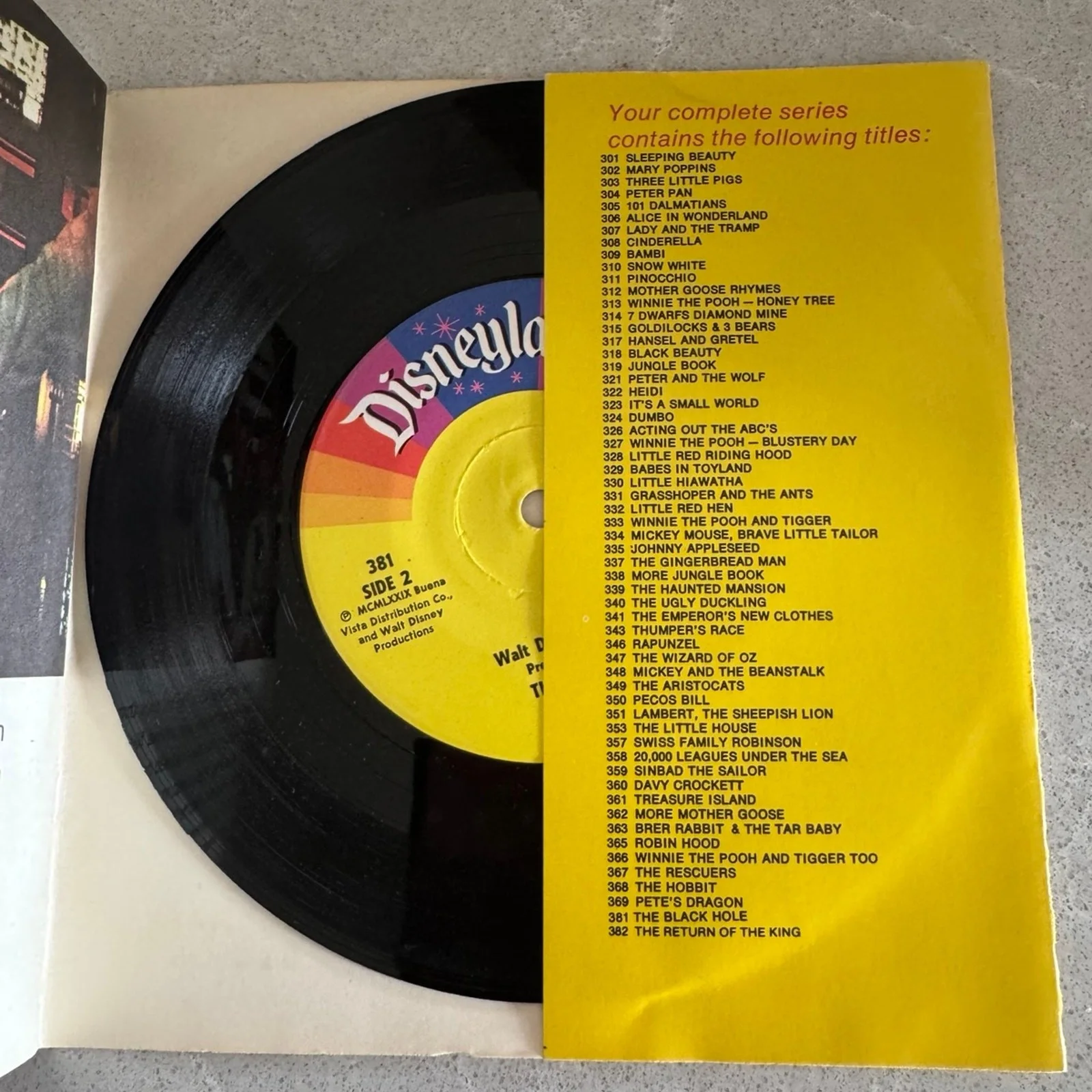 Vintage The Black Hole Book and Record, image 2