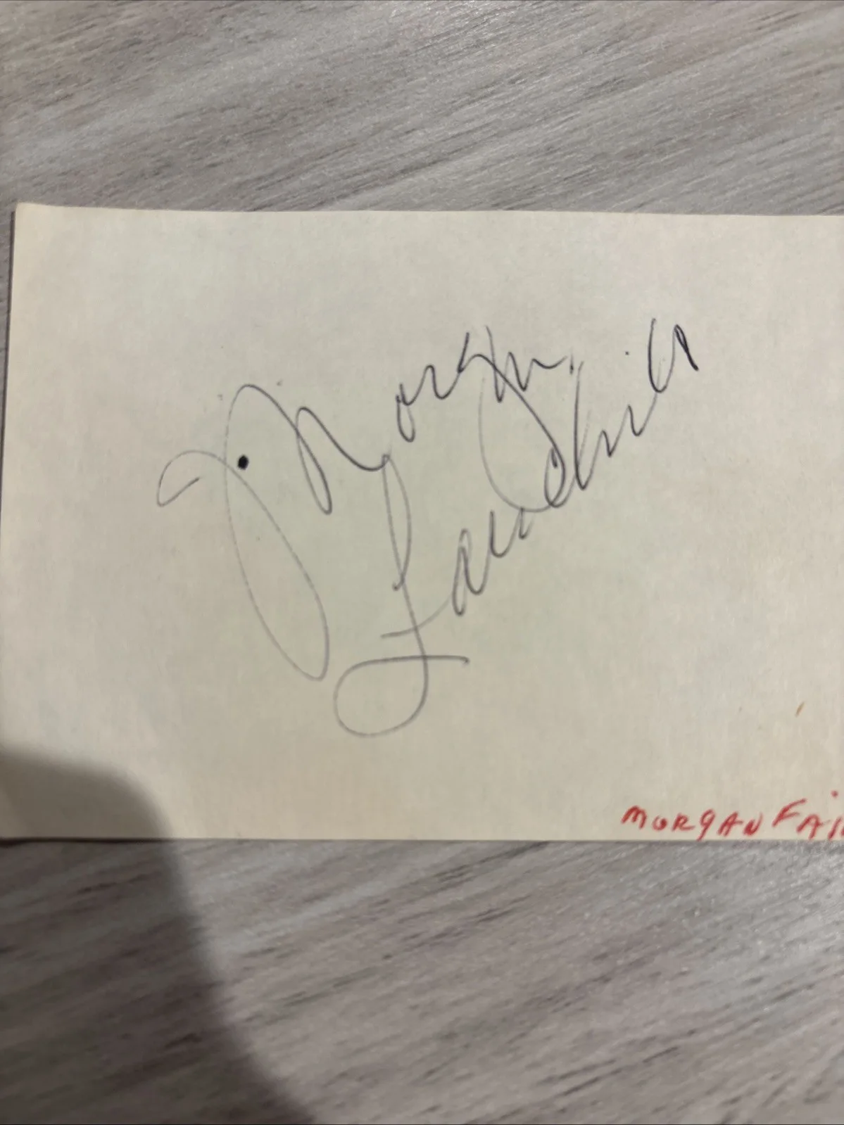 Morgan Fairchild — Morgan Fairchild Signed 3x5 Paper Flamingo Road Autographed, изображение 2