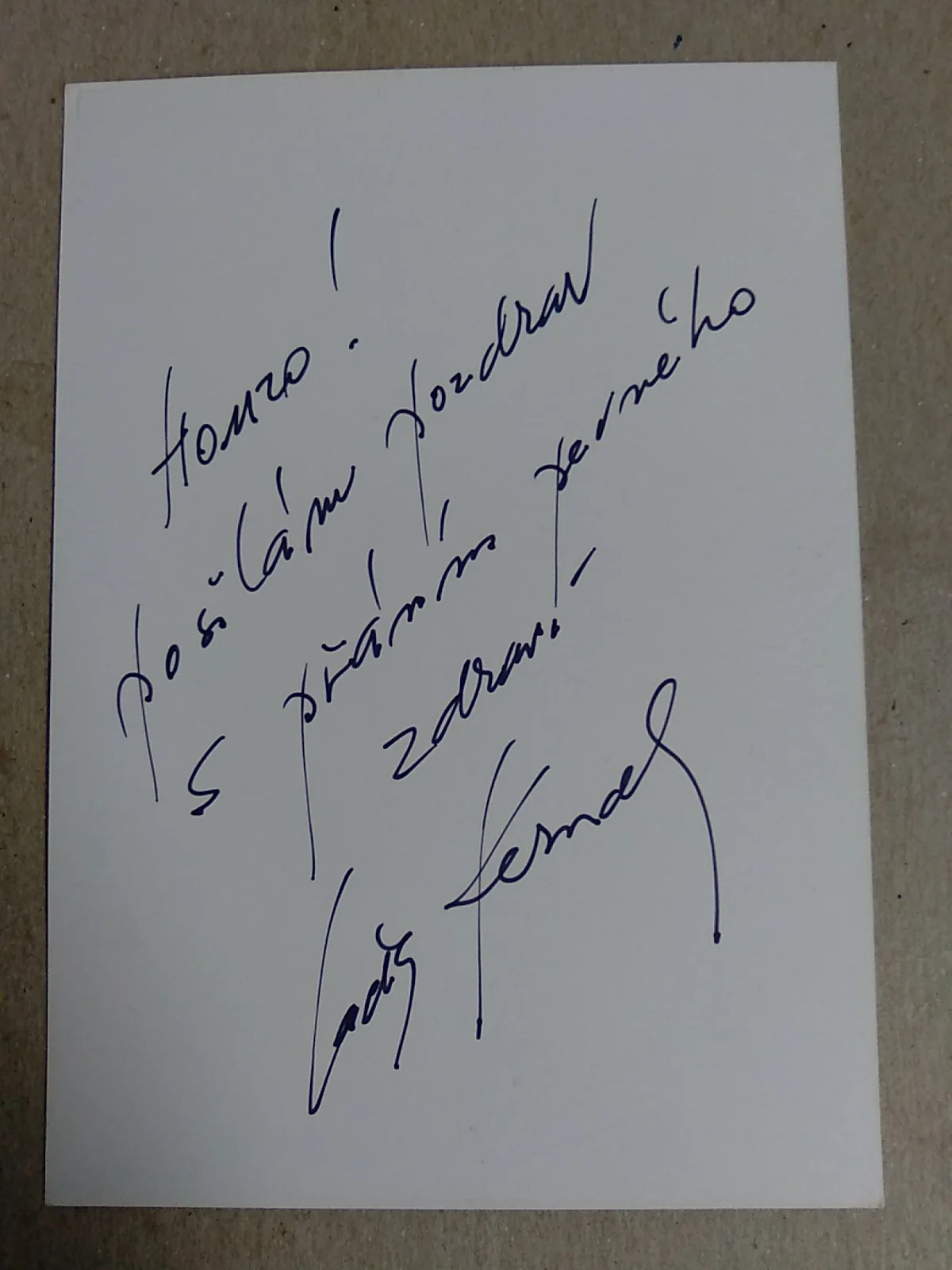 Lad'a Kerndl Signed Autograph 6x4in Card, image 4