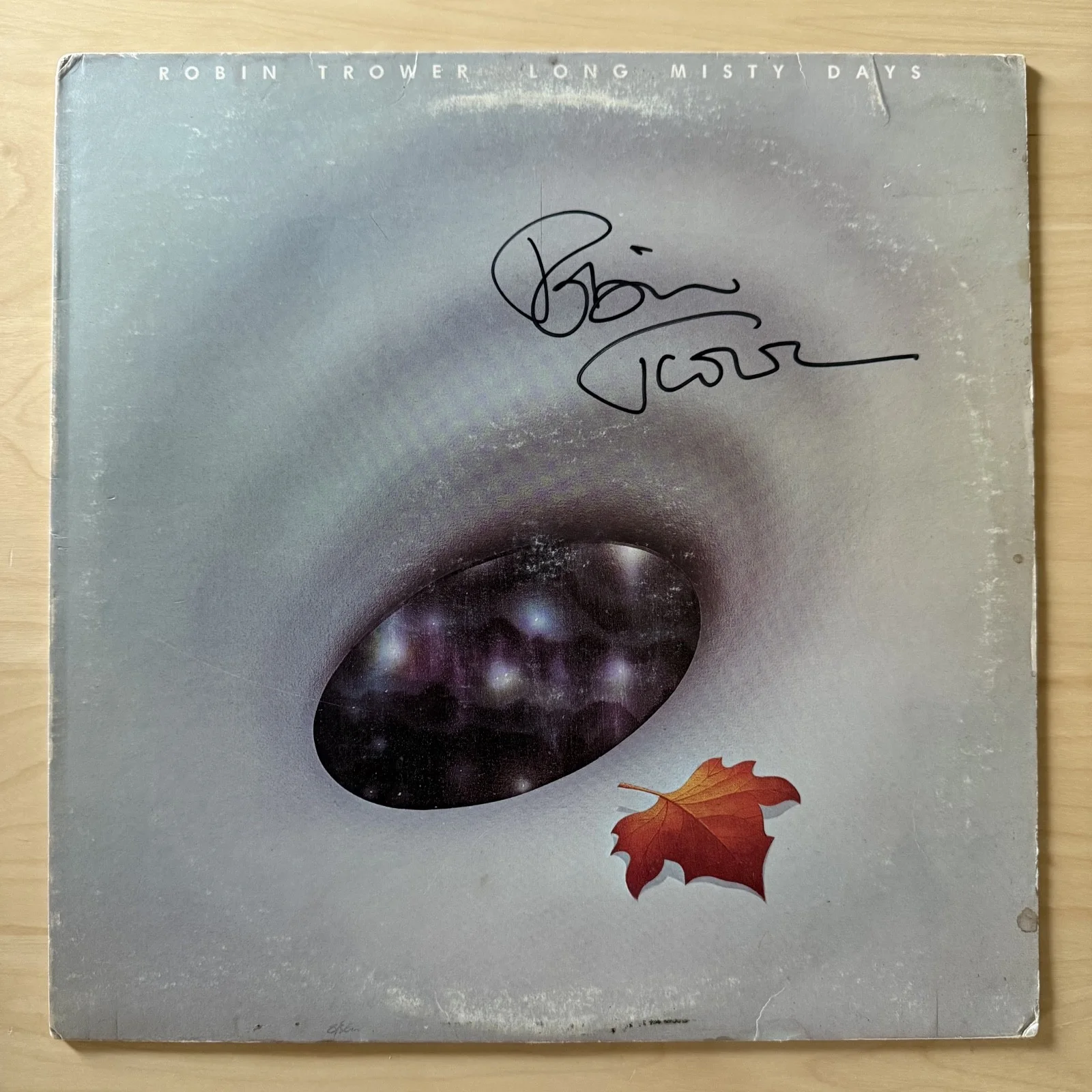 SIGNED! - ROBIN TROWER - LONG MISTY DAYS - 1976 Vinyl, image 2