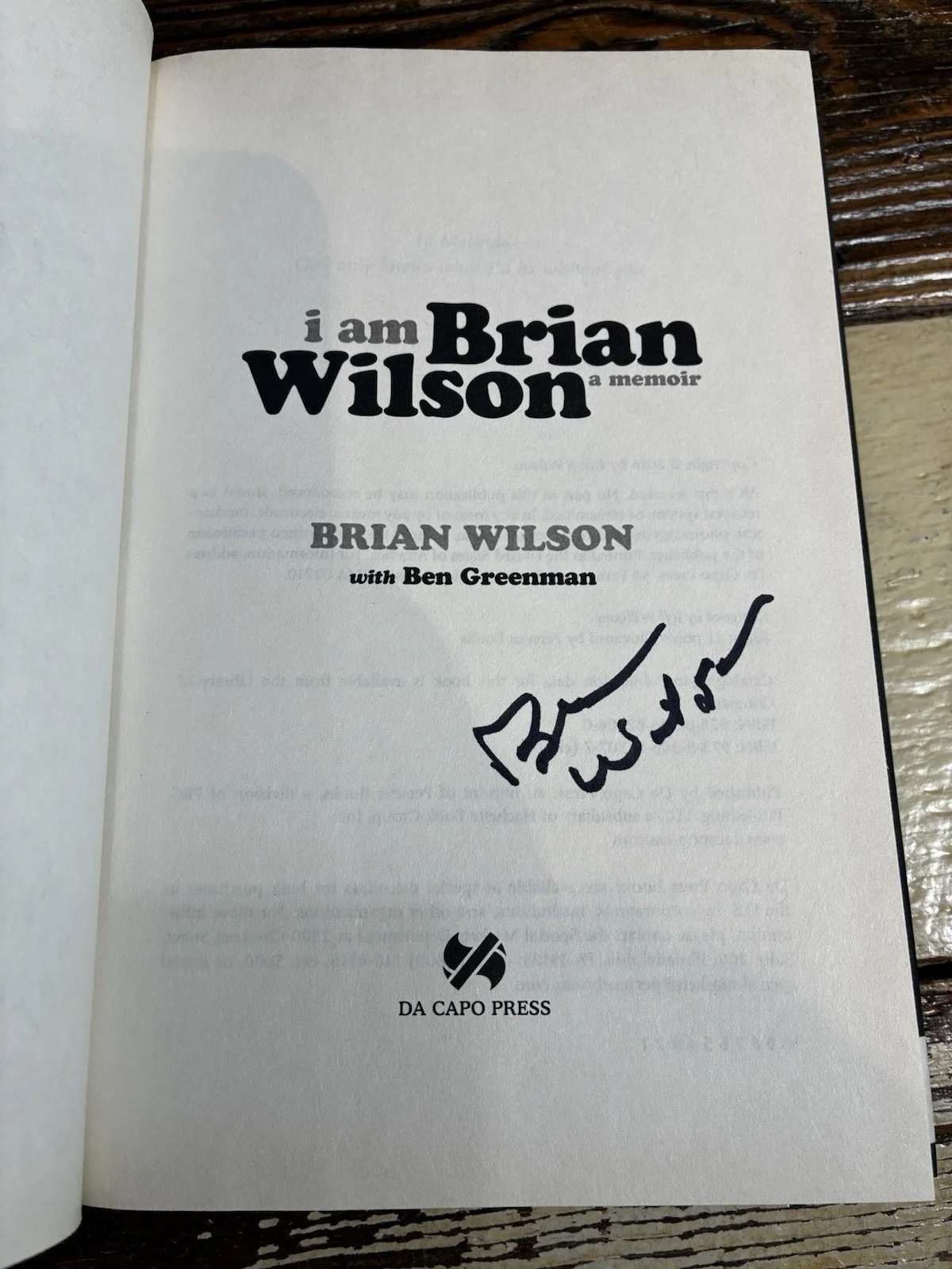 I Am Brian Wilson autographed book by Brian Wilson, Beach Boys, image 2