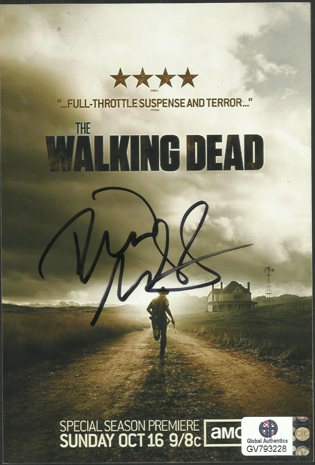 David Morrissey — David Morrissey (Governor) The Walking Dead Signed GA Authenticated 4x6 Photo
