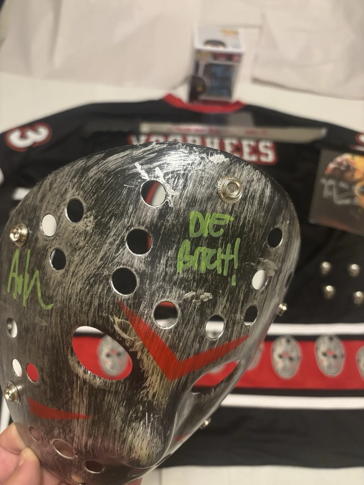 Ari Lehman — Friday The 13th Autograph Set Of 5 Items Signed By 1st Jason Ari Lehman BGS Cert, image 4