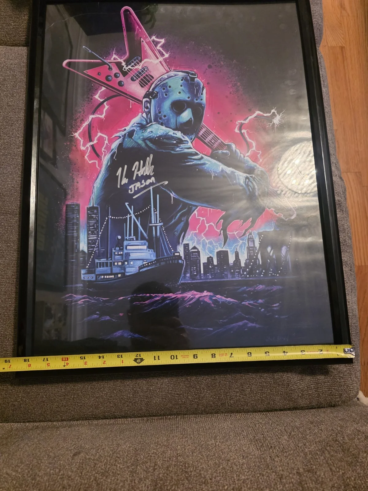 Jason Voorhees Signed Mini Poster Kane Hodder Ships Rolled 24 X 18, изображение 4