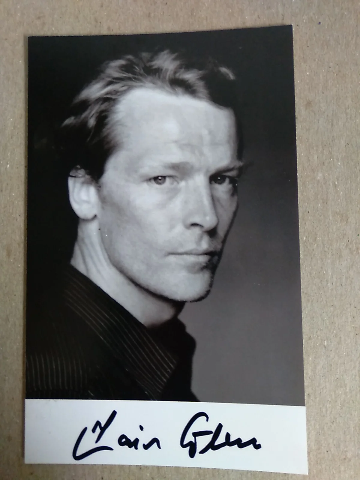 Iain Glen Signed Autograph 5.5x3.5in Black And White Photo, image 2