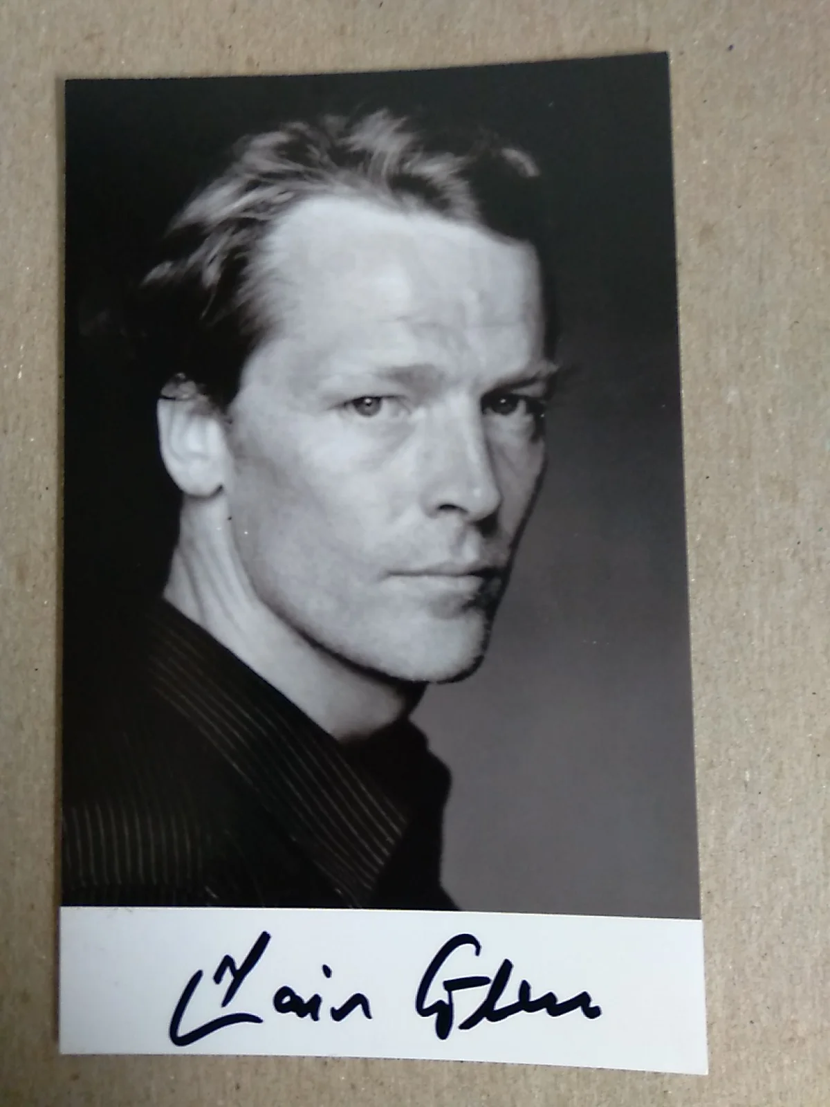 Iain Glen Signed Autograph 5.5x3.5in Black And White Photo, image 3