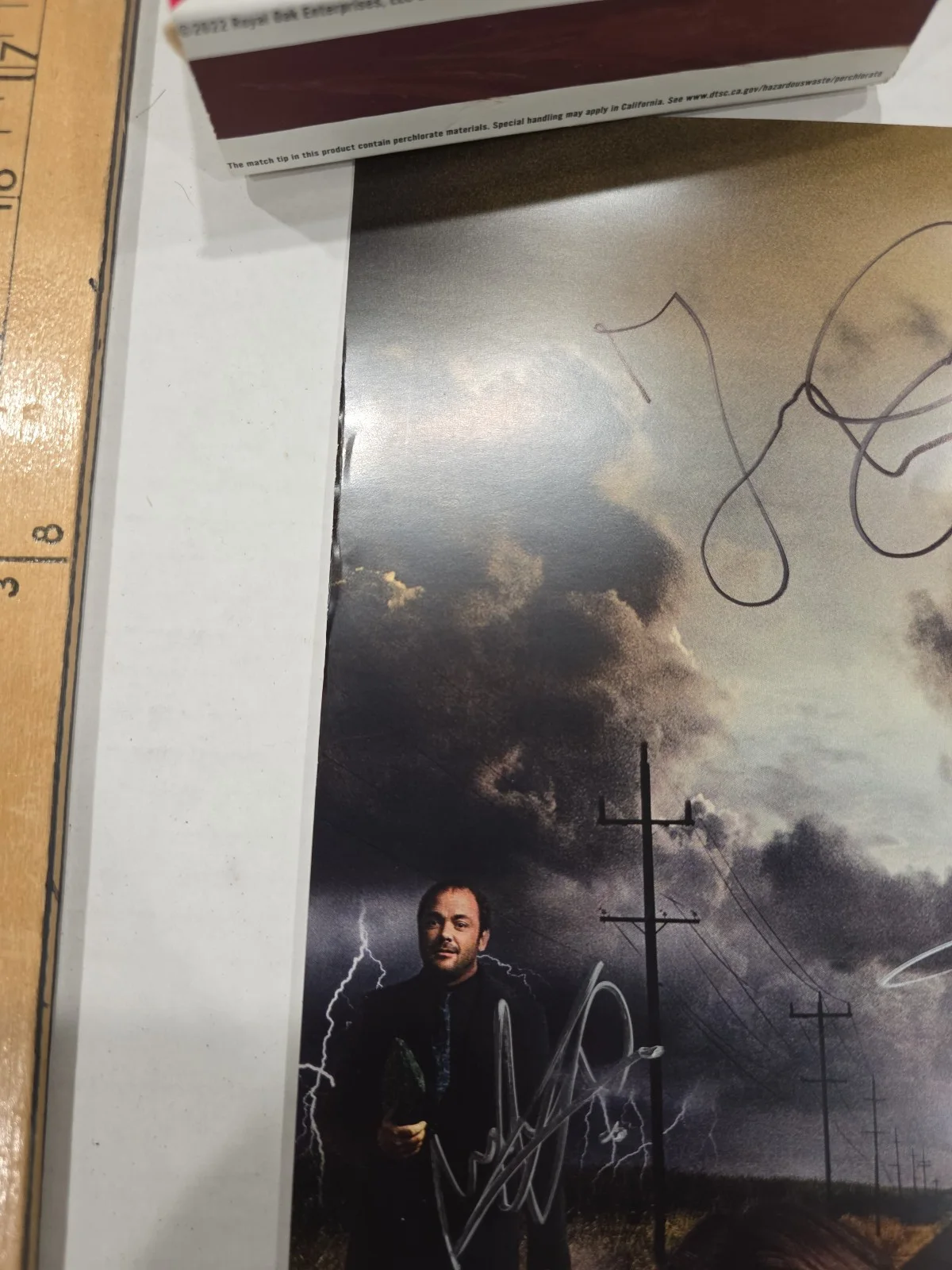 Supernatural Signed Cast 11x17 Poster 6 Autos Carver, Singer, Collins JSA LOA #1, image 5