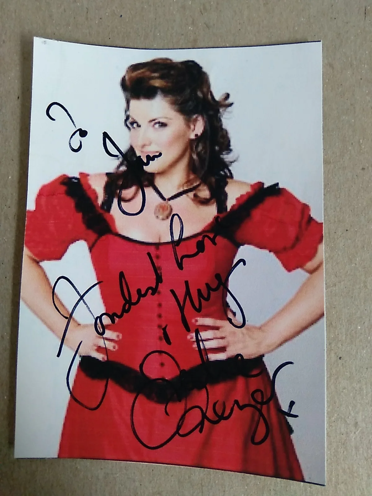 Jodie Prenger Signed 5x3.5in Print Autograph, image 2