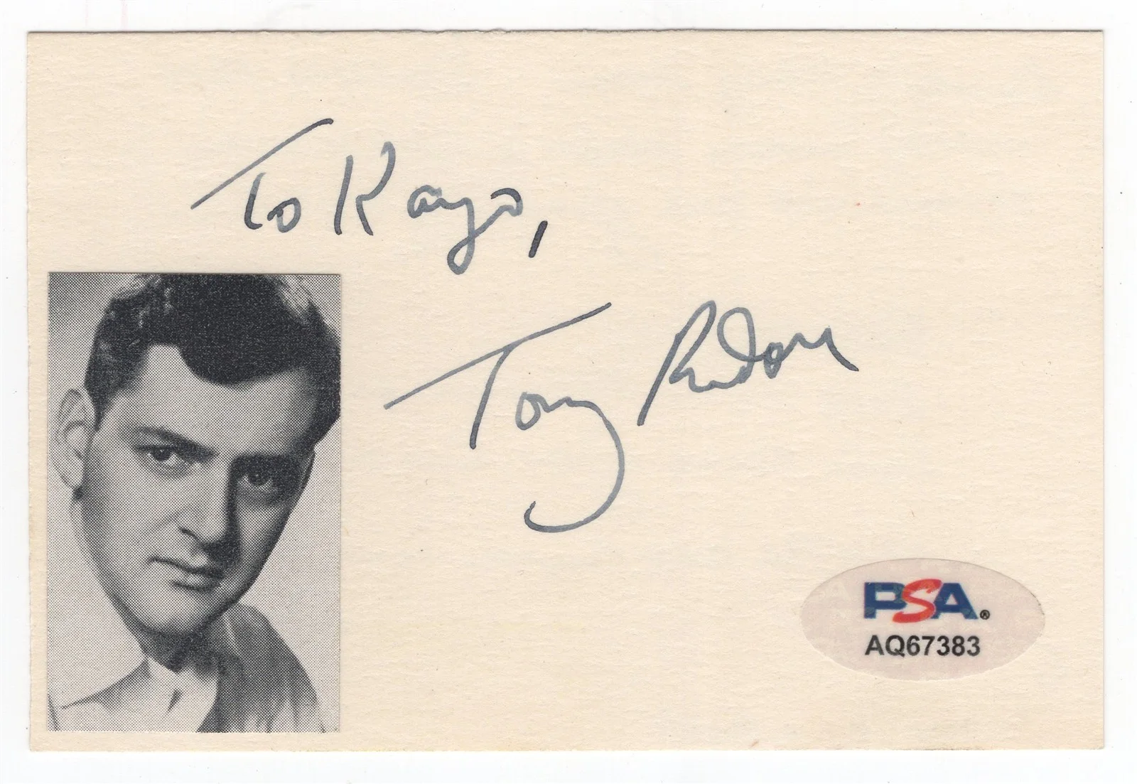 TONY RANDALL — TONY RANDALL Autographed Cut PSA/DNA American Actor The Odd Couple