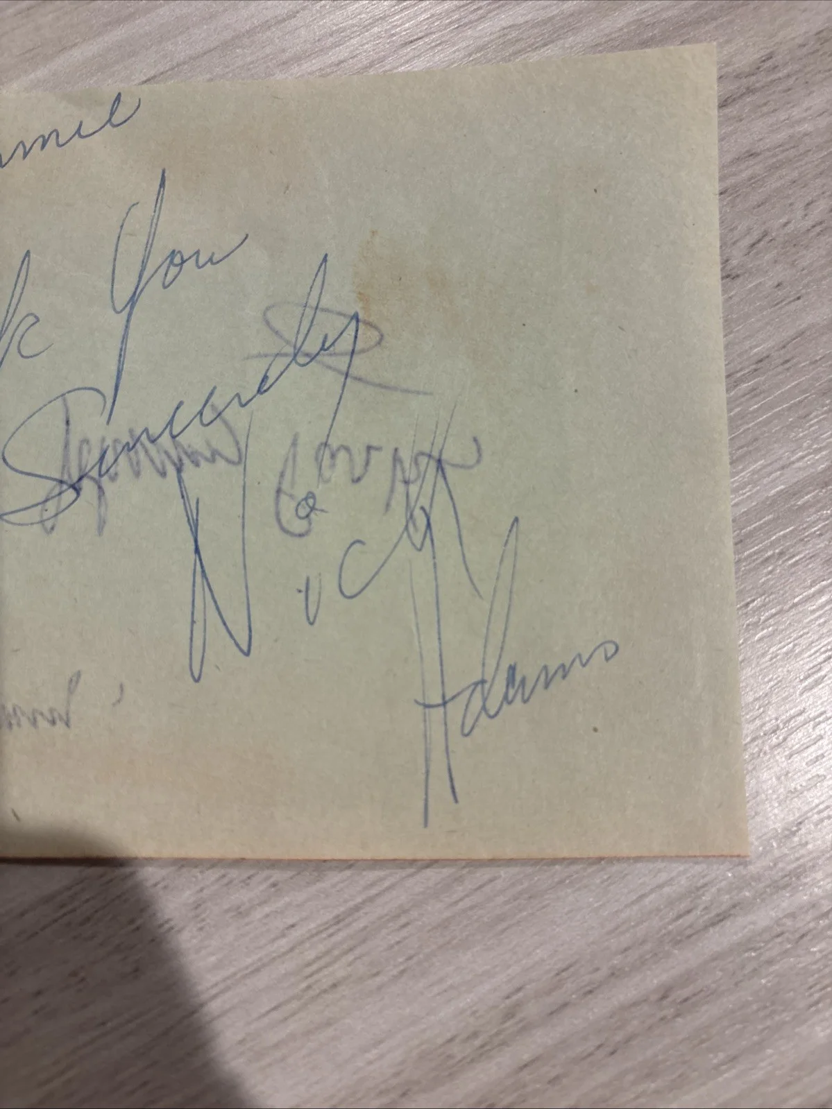Nick Adams And Johnny Parker - Signed Autograph Book Page - Opposite Sides, image 2