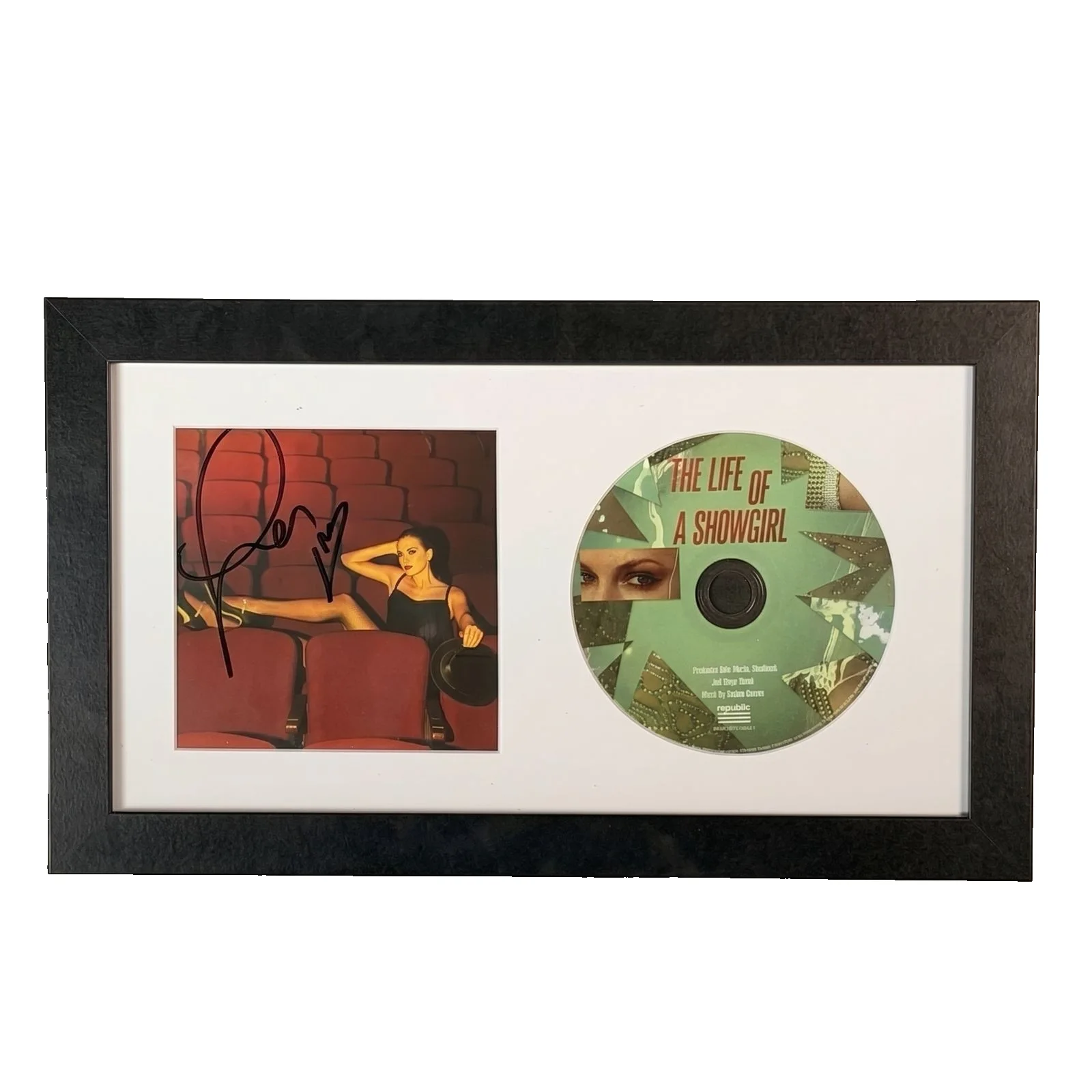 Taylor Swift Signed CD 'The Life of a Showgirl' Framed Display with Photo, изображение 4