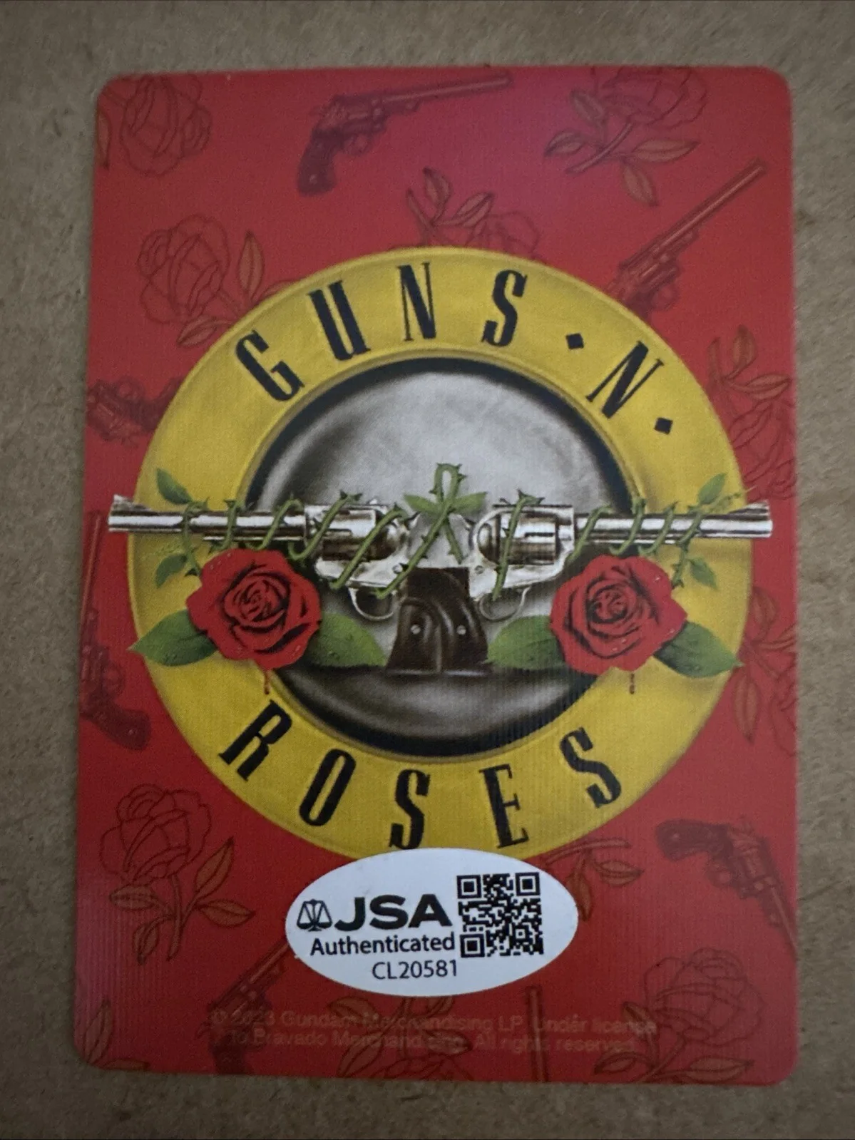 GILBY CLARKE Guitarist GUNS N' ROSES Signed Autographed PLAYING CARD JSA, изображение 2