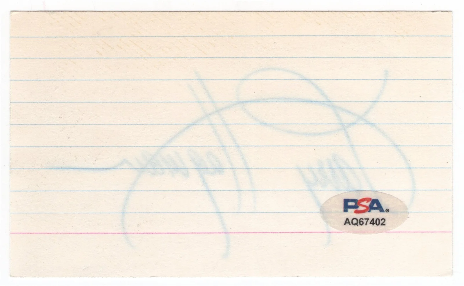 LARRY HAGMAN — LARRY HAGMAN Autographed Index Card PSA/DAN JR Ewing DALLAS, изображение 2