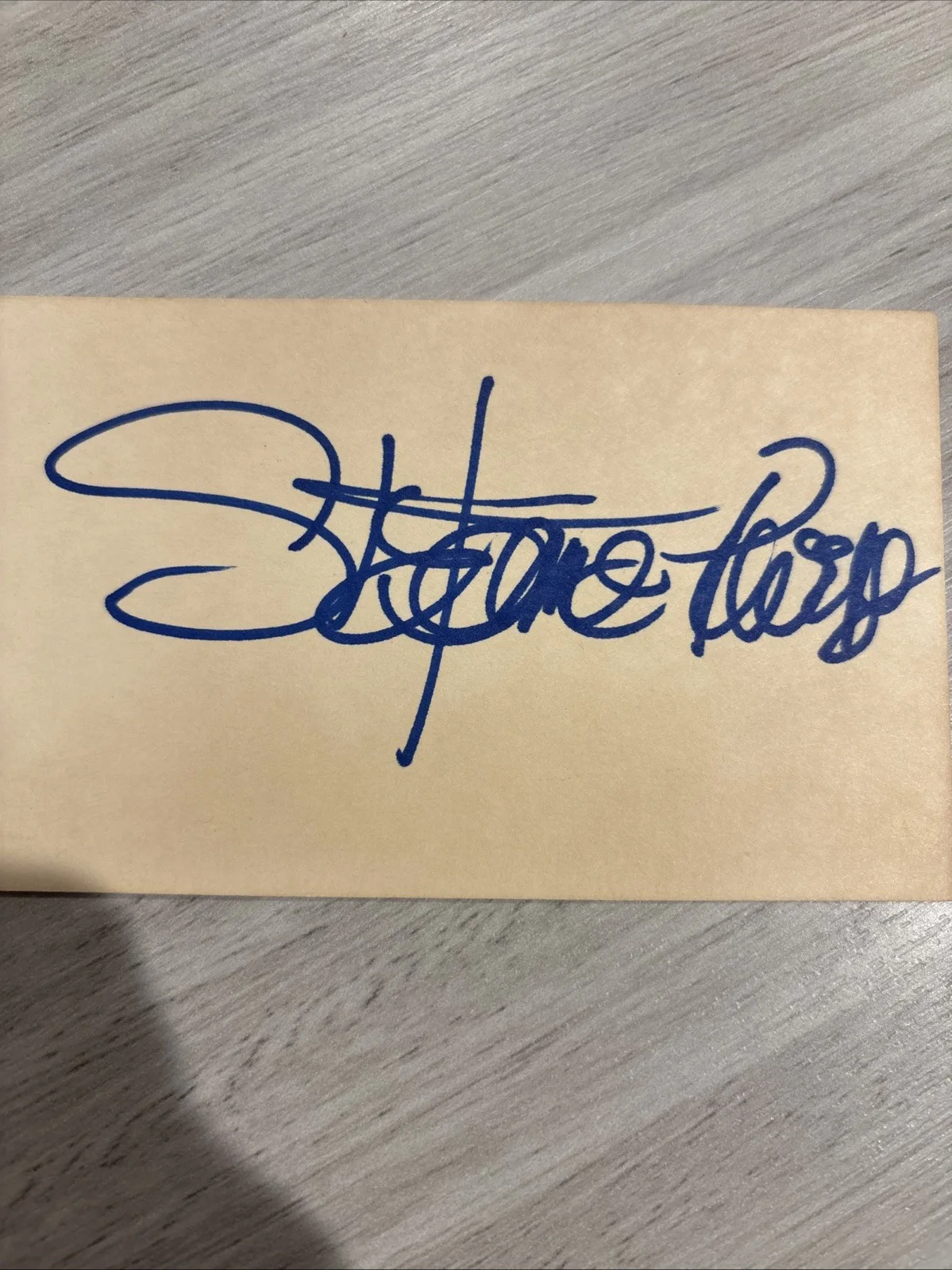 Actor Stephanie Powers Signed Index Card Auto -Rare Autograph, image 2