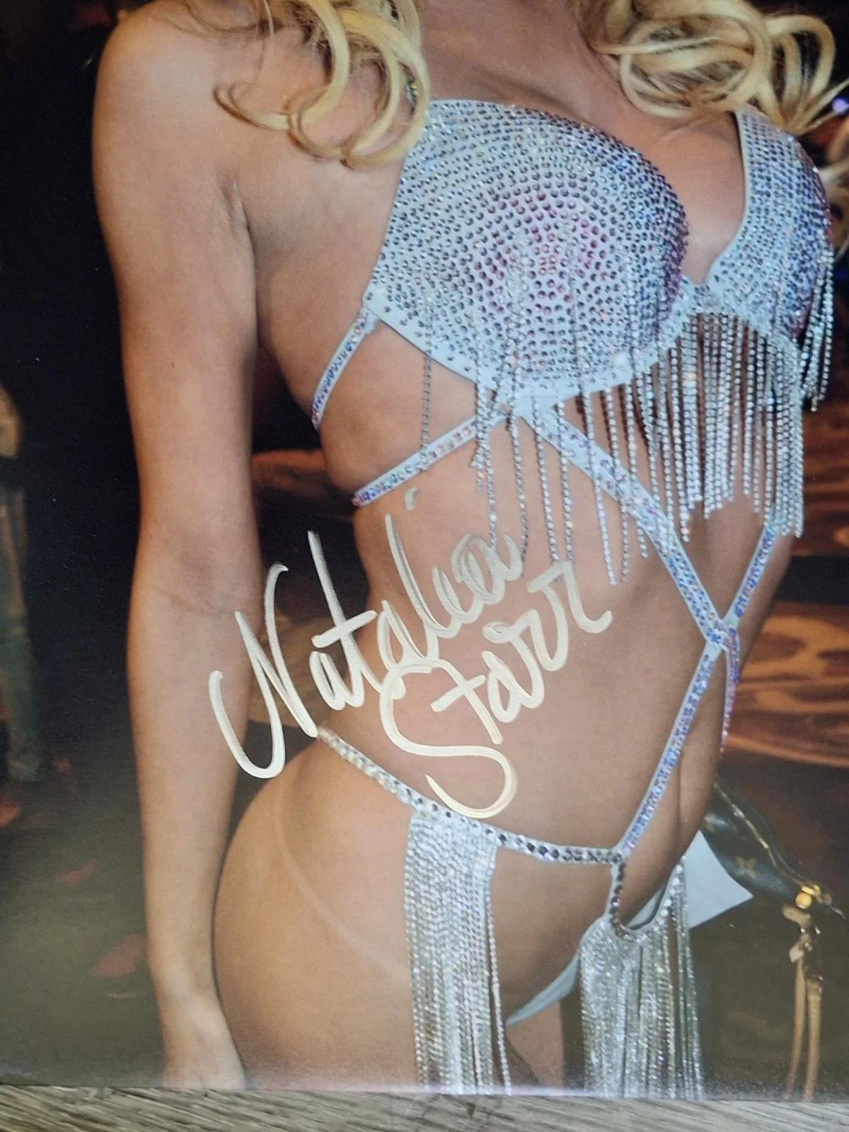 Natalia Starr Signed 8x12" Original PHOTO #2 - AVN Awards Dress, image 2