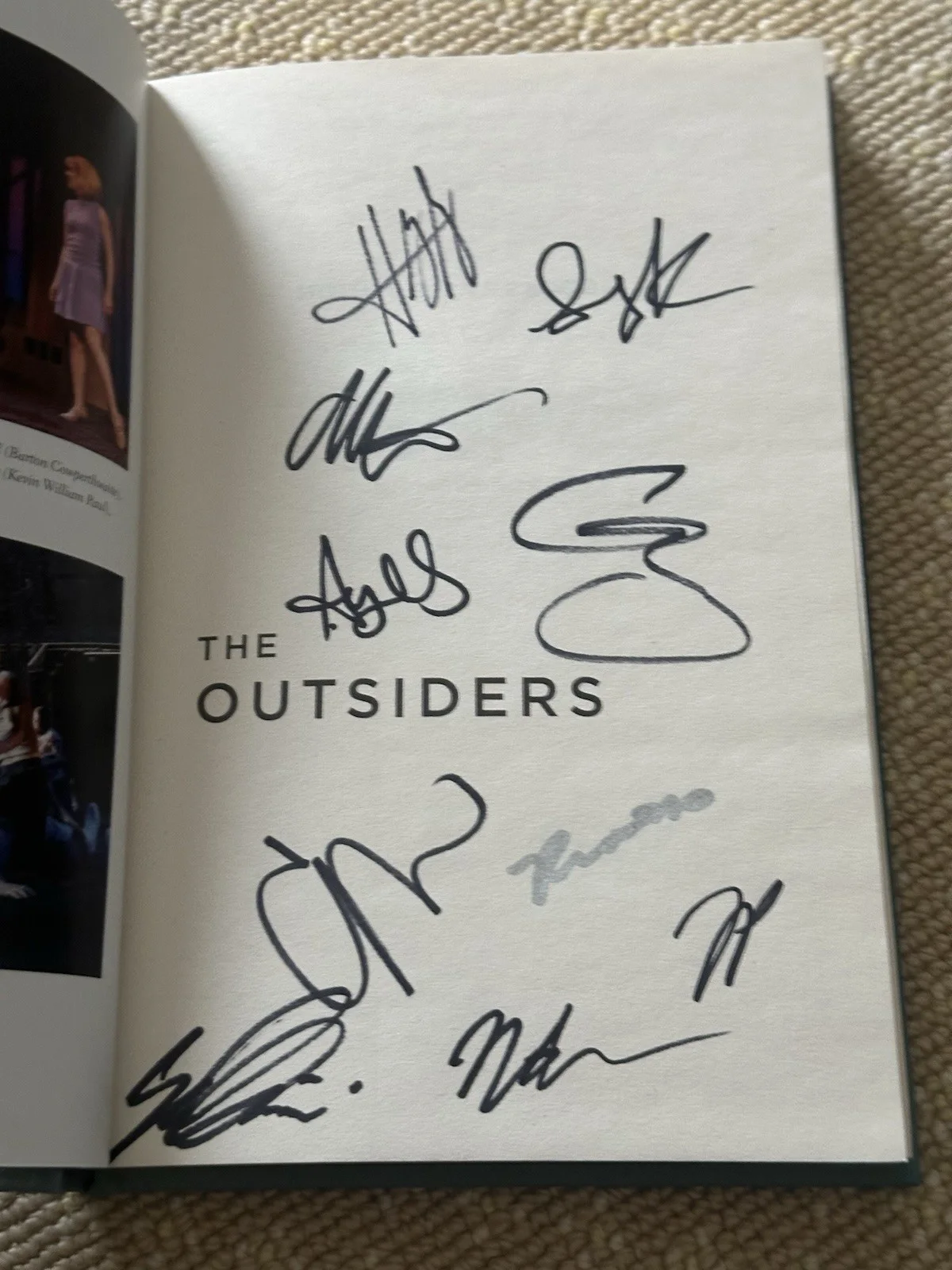 The Outsiders Broadway Edition Book Signed By The New Broadway Cast!, image 2