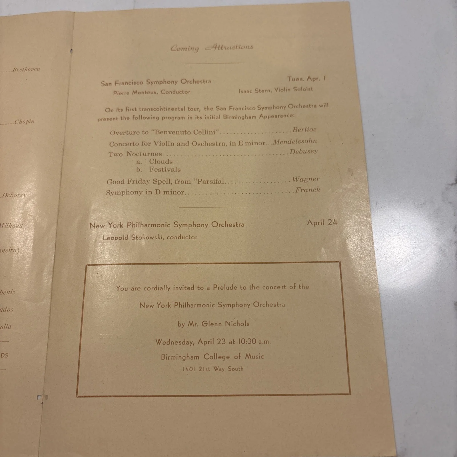 ARTUR RUBINSTEIN - SIGNED Concert Program - 1947, изображение 4