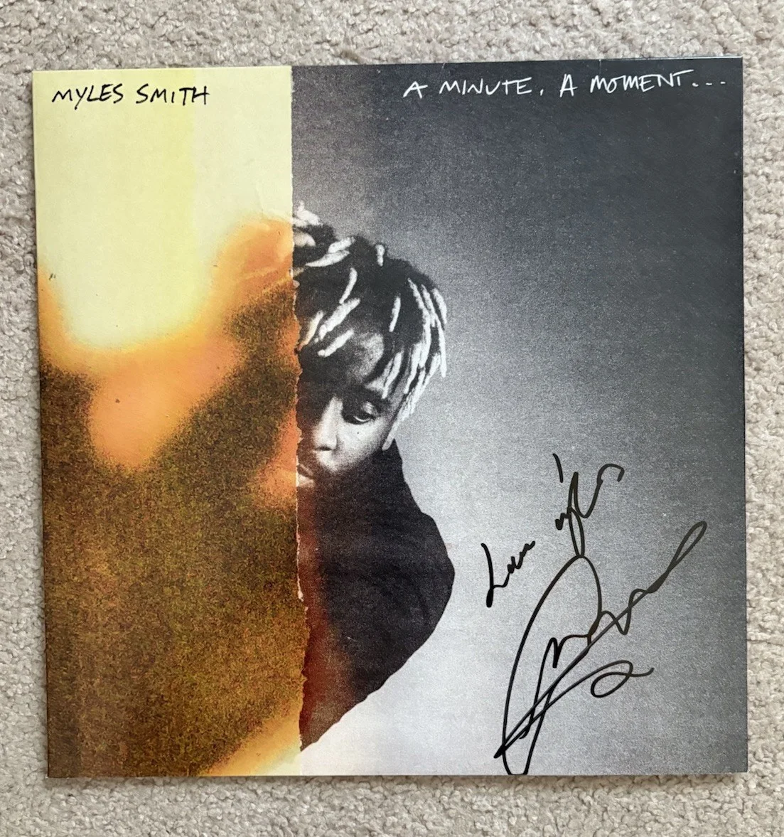 Myles Smith Signed Autographed A Minute A Moment Vinyl Album Record JSA COA, изображение 3
