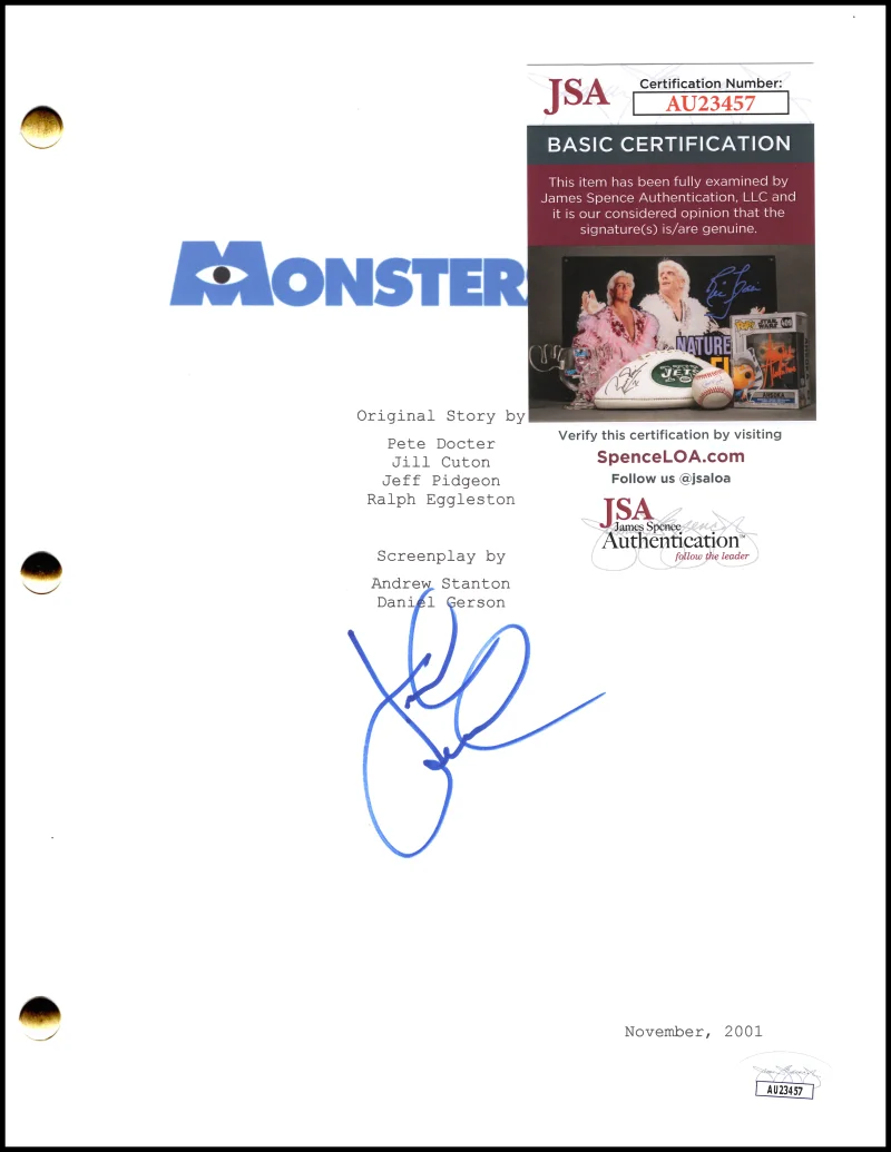 John Goodman — John Goodman Signed Autograph Monsters Inc Full Movie Script Screenplay JSA COA, image 2