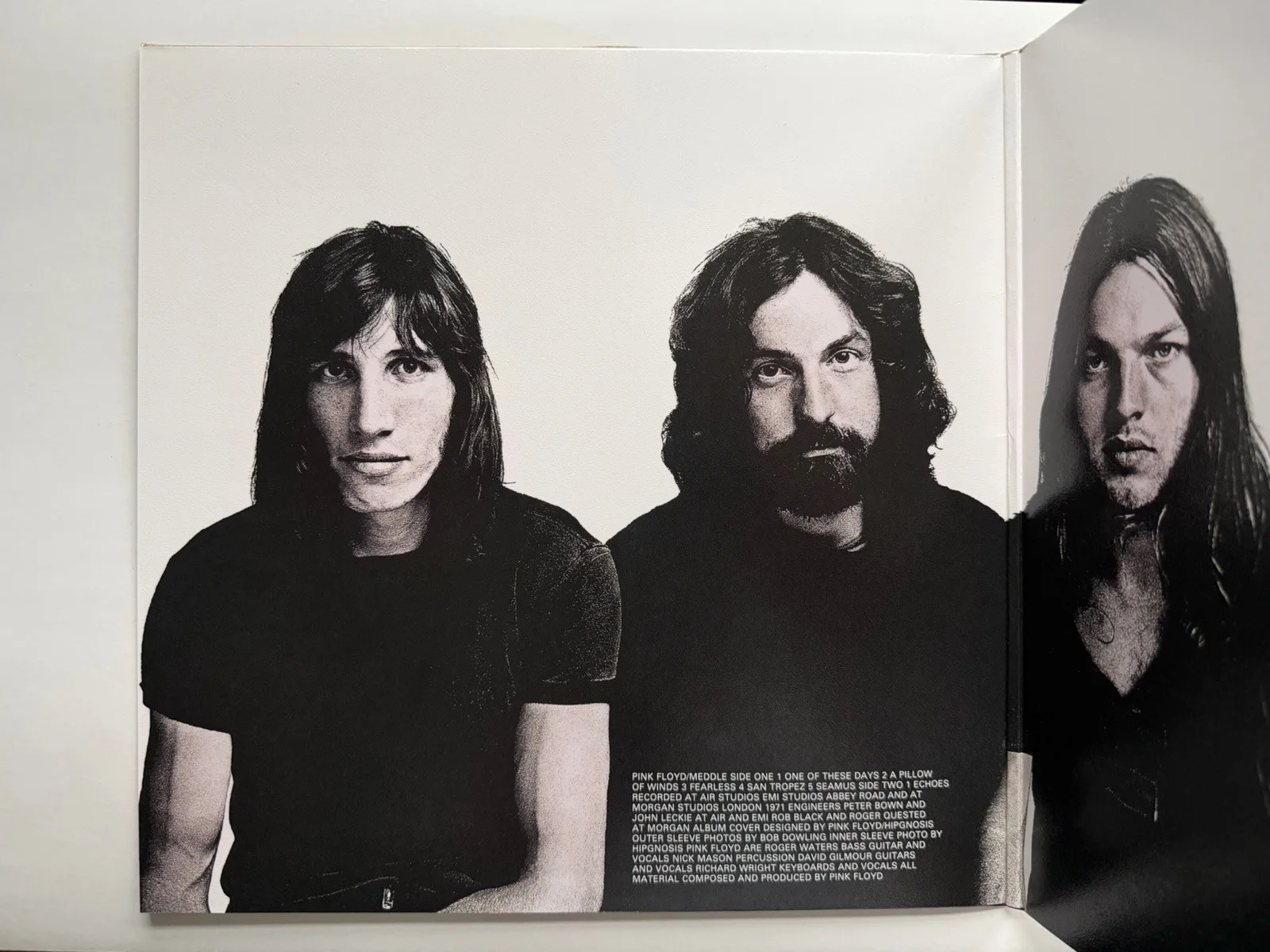 Nick Mason Pink Floyd Signed Meddle Vinyl Album LP Autograph, image 4