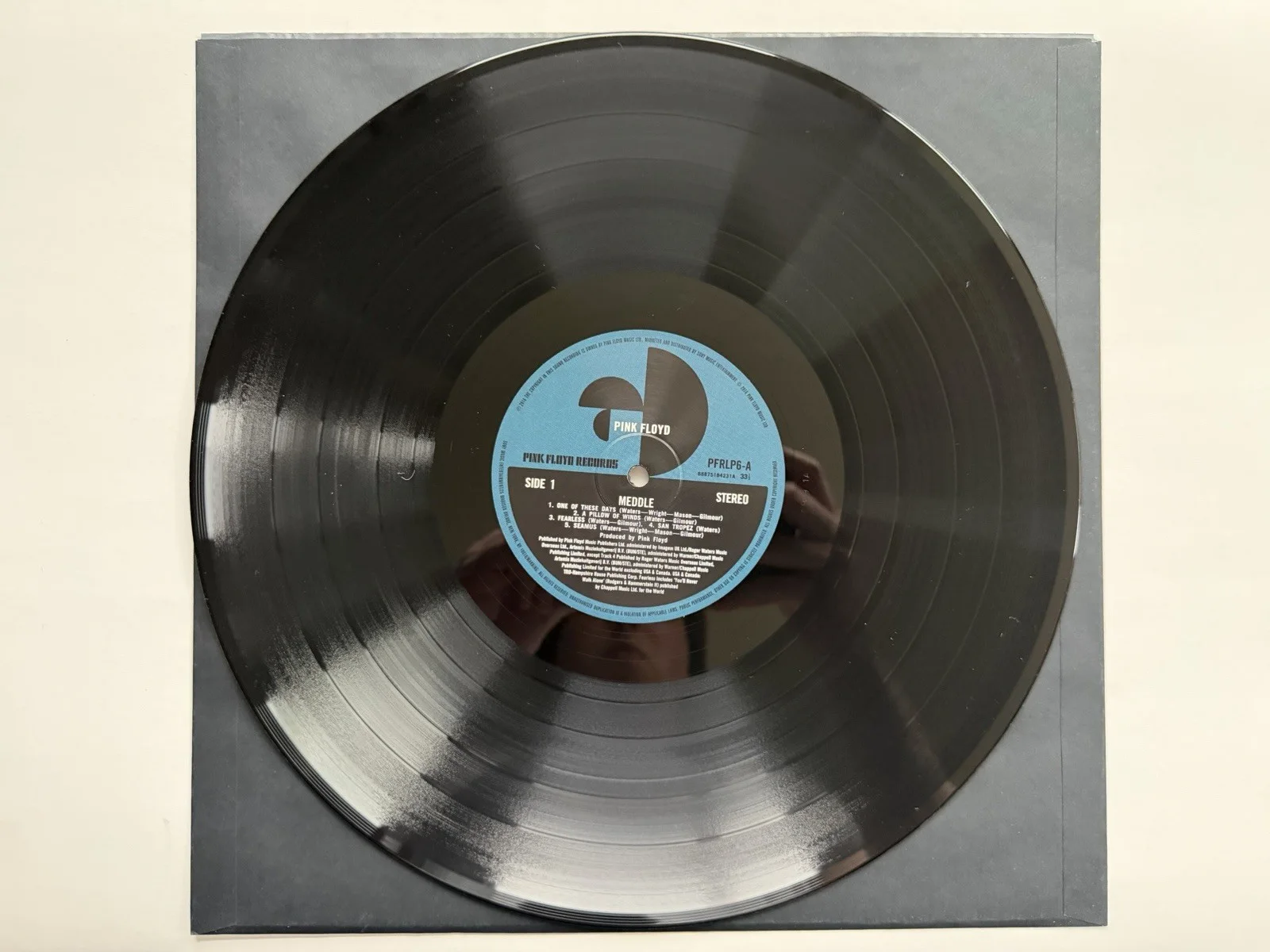 Nick Mason Pink Floyd Signed Meddle Vinyl Album LP Autograph, image 5