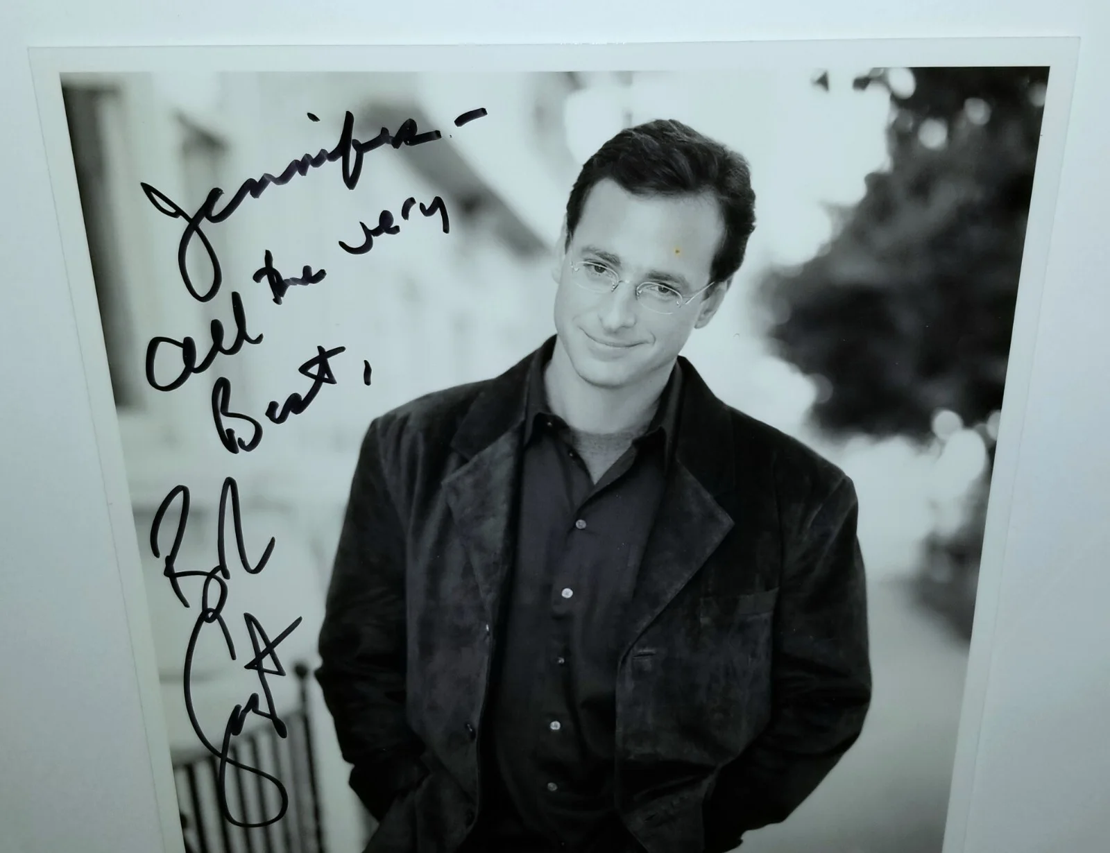 Bob Saget — BOB SAGET SIGNED 8X10 PRESS PHOTO AUTOGRAPHED TV STAND UP COMEDY BLACK WHITE BW, image 5