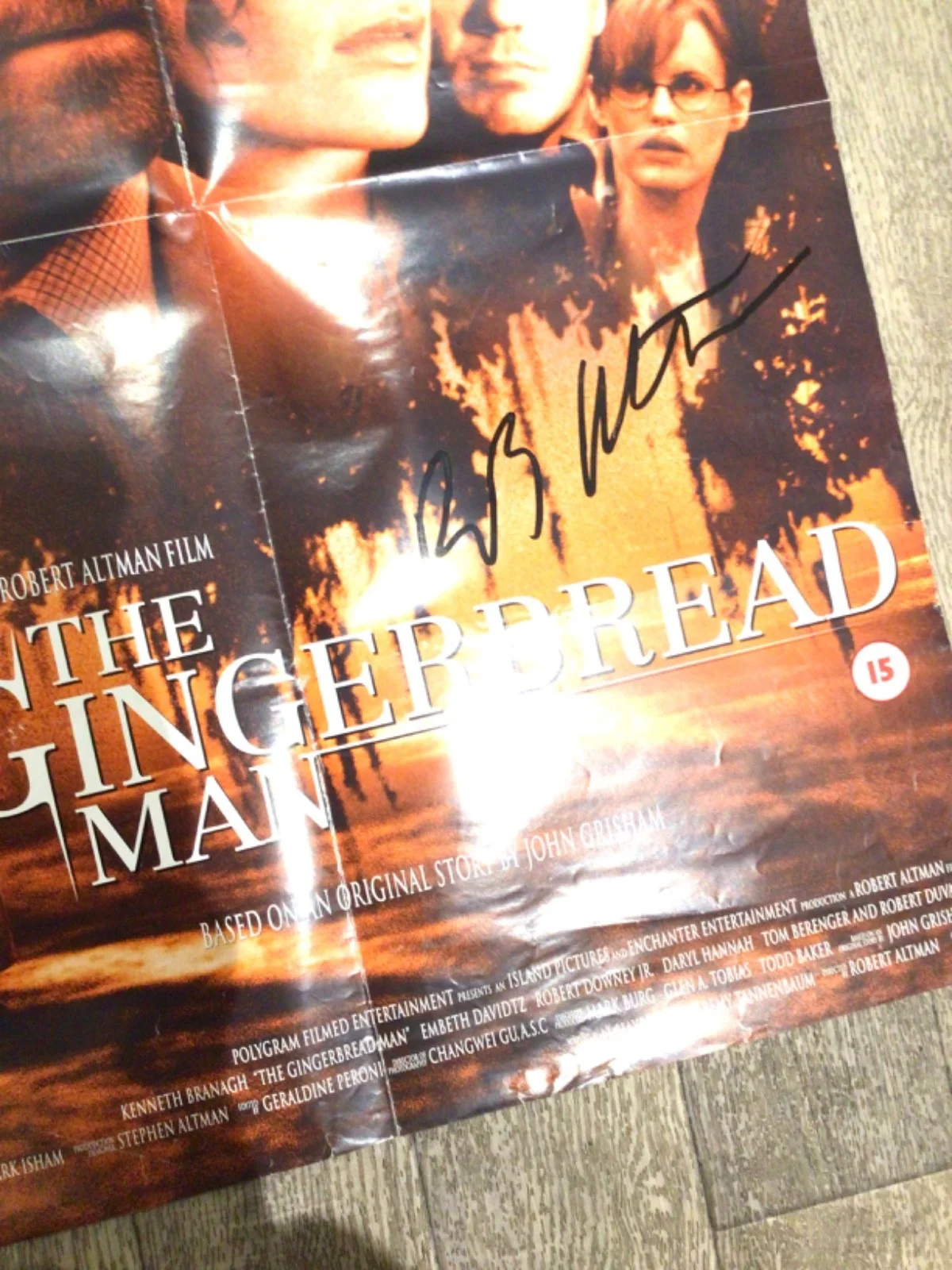 🎥 Genuine SIGNED ROBERT ALTMAN- THE GINGERBREAD MAN LARGE POSTER- BECKETT BAS, image 2