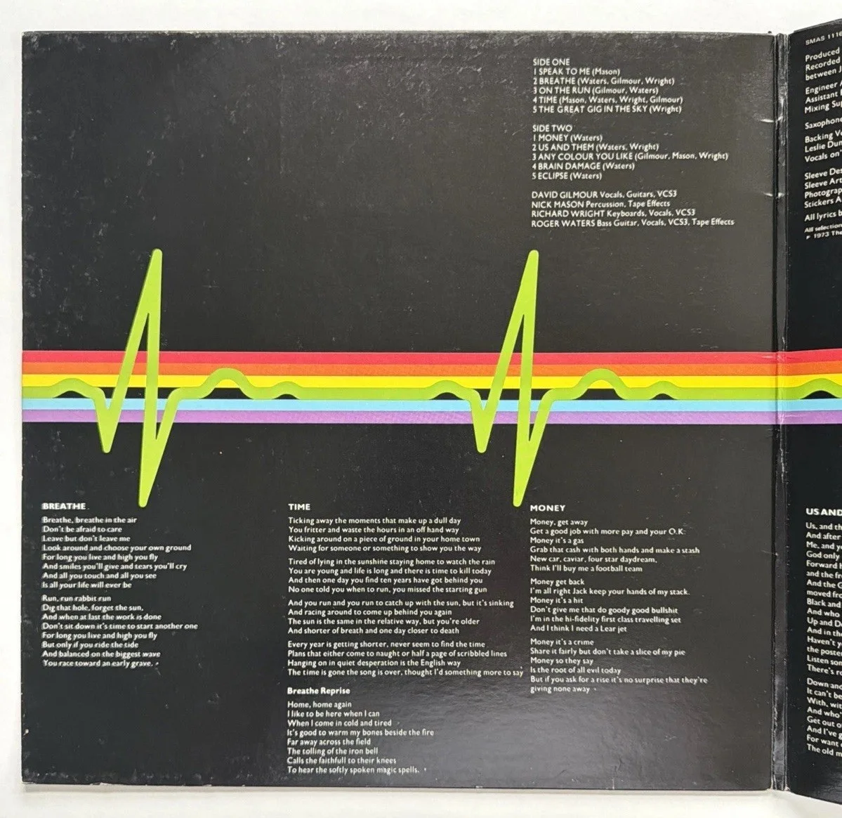 Nick Mason PINK FLOYD Signed DARK SIDE OF THE MOON Vinyl Album Autograph LP, изображение 4