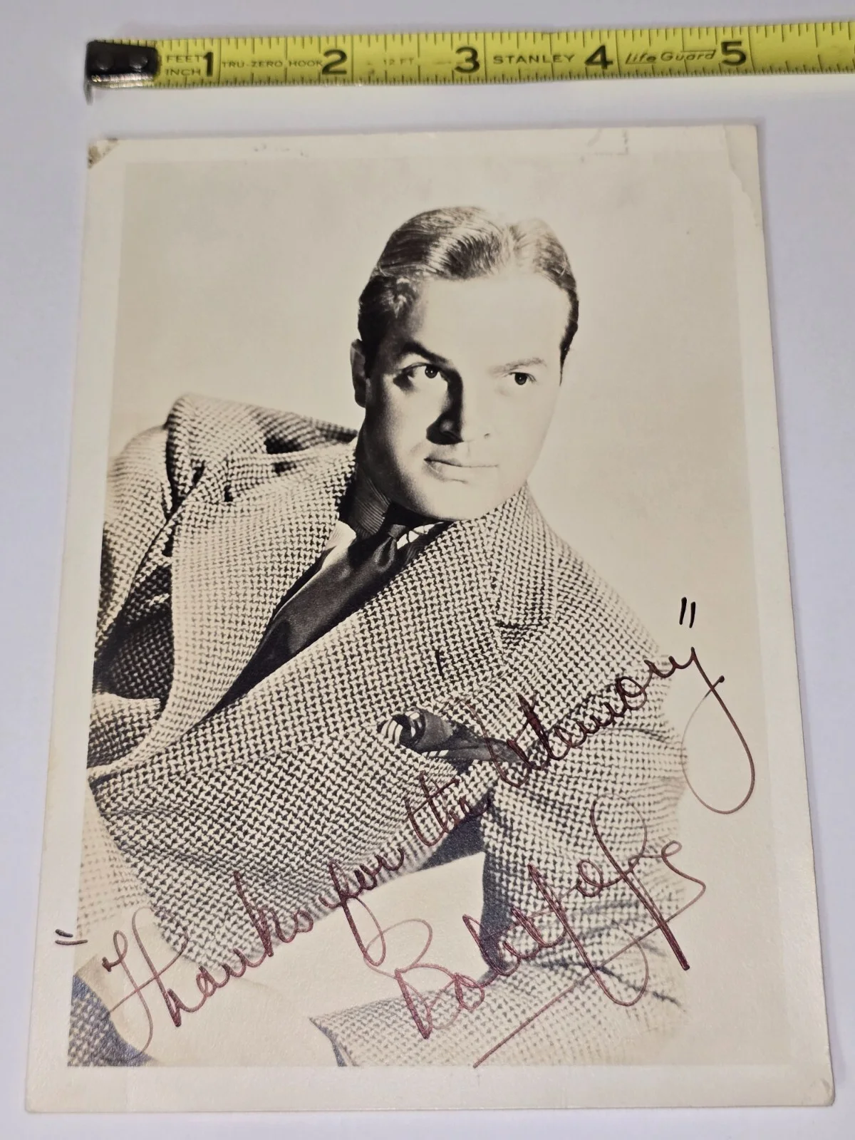 Bob Hope — BOB HOPE SIGNED PHOTO AUTOGRAPHED BLACK WHITE HOLLYWOOD COMEDIAN MOVIE STAR VTG, изображение 2