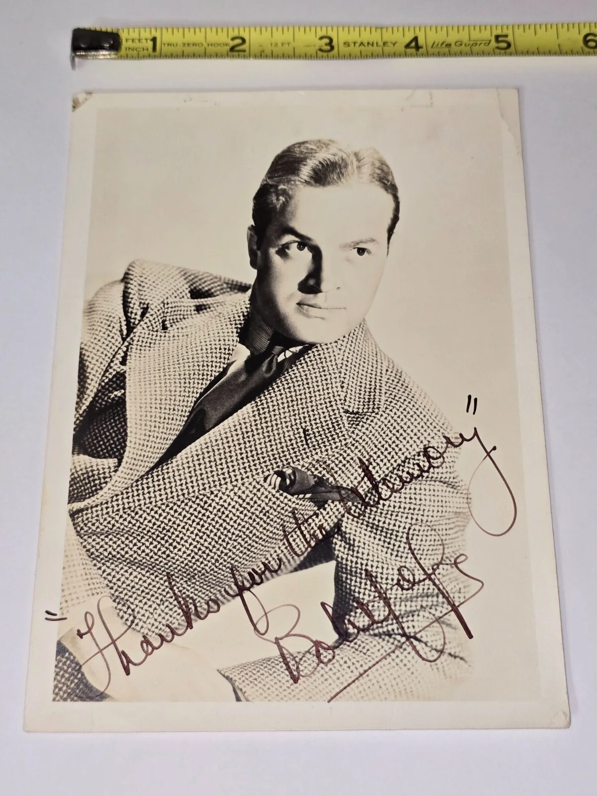 Bob Hope — BOB HOPE SIGNED PHOTO AUTOGRAPHED BLACK WHITE HOLLYWOOD COMEDIAN MOVIE STAR VTG, изображение 3