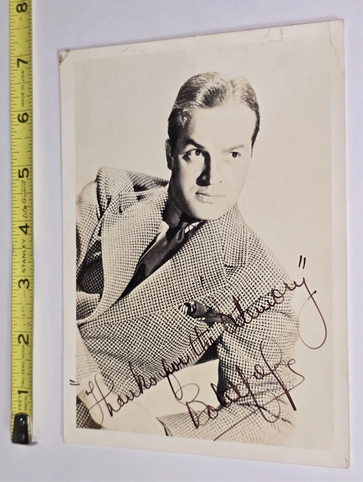 Bob Hope — BOB HOPE SIGNED PHOTO AUTOGRAPHED BLACK WHITE HOLLYWOOD COMEDIAN MOVIE STAR VTG, изображение 4